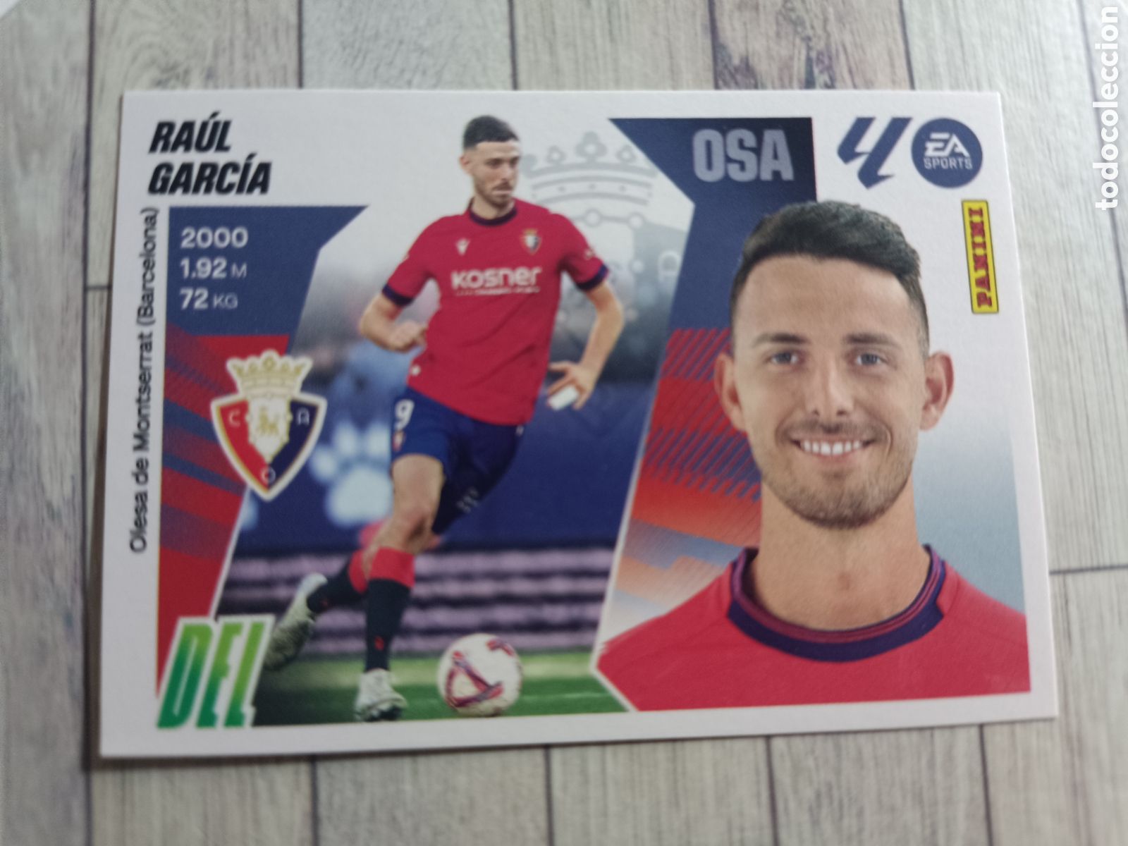 Cromos de F&uacute;tbol: 20 RAUL GARCIA OSASUNA LIGA ESTE 2025 2026 PANINI 25 26 SIN PEGAR