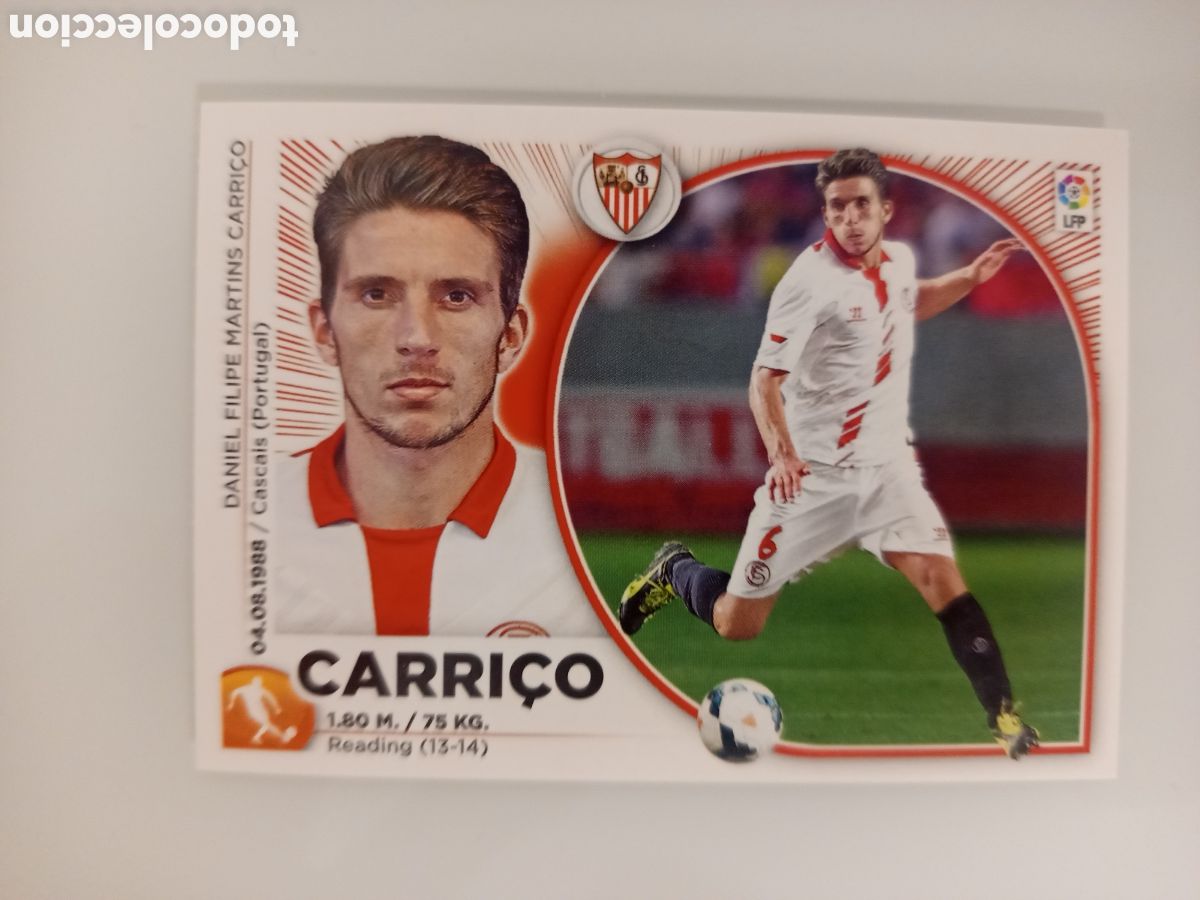 Cromos de F&uacute;tbol: ❇️ CROMO ⚽ CARRI&Ccedil;O SEVILLA 14 15 2014 2015 ESTE PANINI SIN PEGAR ❇️