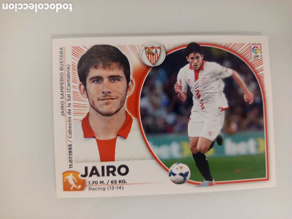 Cromos de F&uacute;tbol: ❇️ CROMO ⚽ JAIRO SEVILLA 14 15 2014 2015 ESTE PANINI SIN PEGAR ❇️