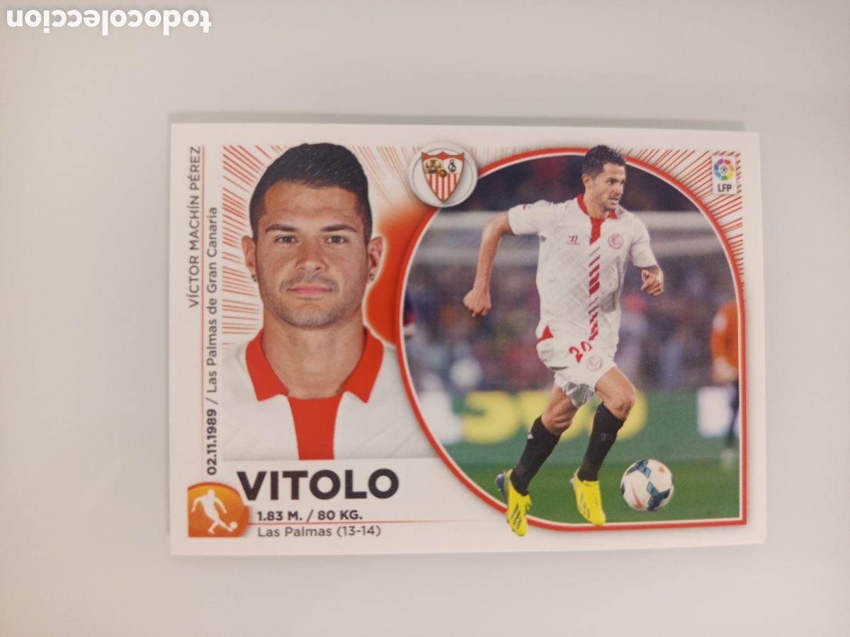 Cromos de F&uacute;tbol: ❇️ CROMO ⚽ VITOLO SEVILLA 14 15 2014 2015 ESTE PANINI SIN PEGAR ❇️
