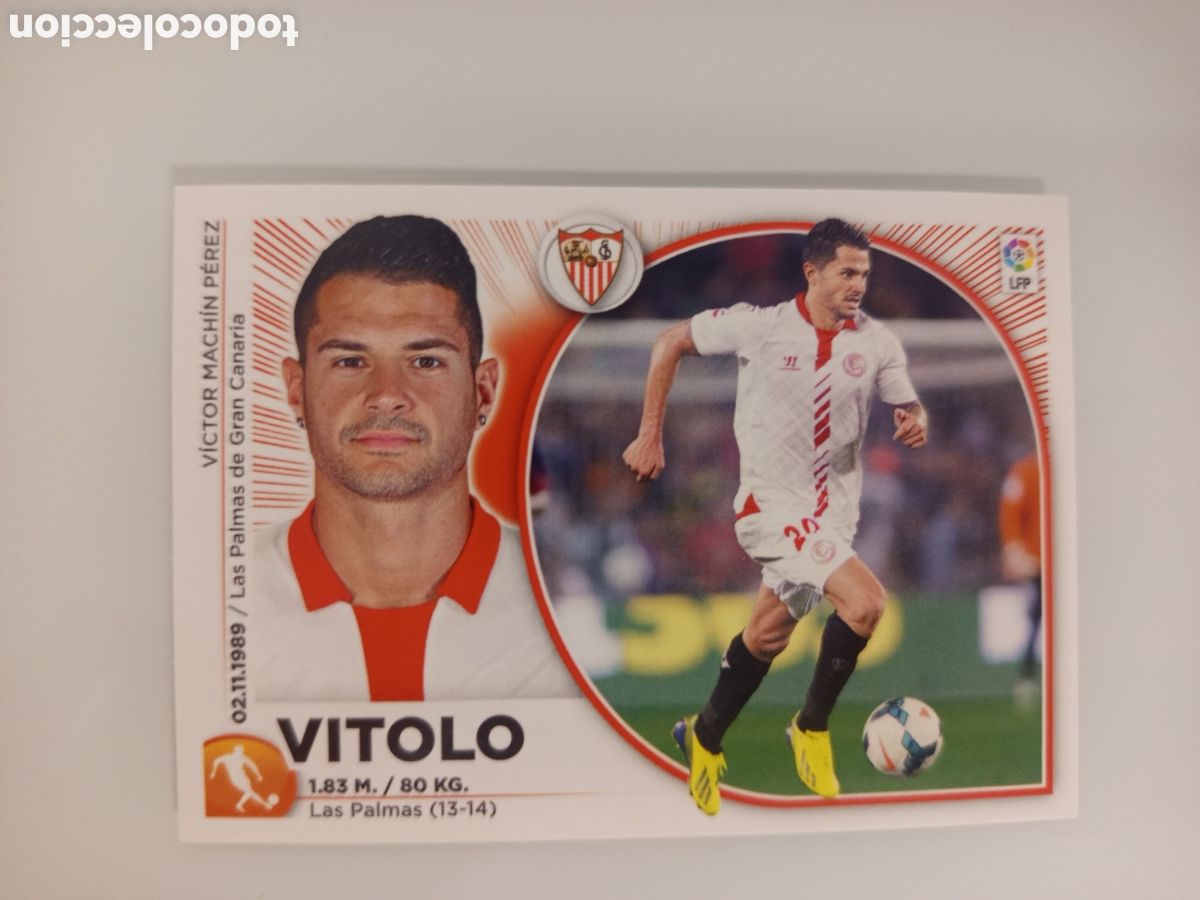 Cromos de F&uacute;tbol: ❇️ CROMO ⚽ VITOLO SEVILLA 14 15 2014 2015 ESTE PANINI SIN PEGAR ❇️