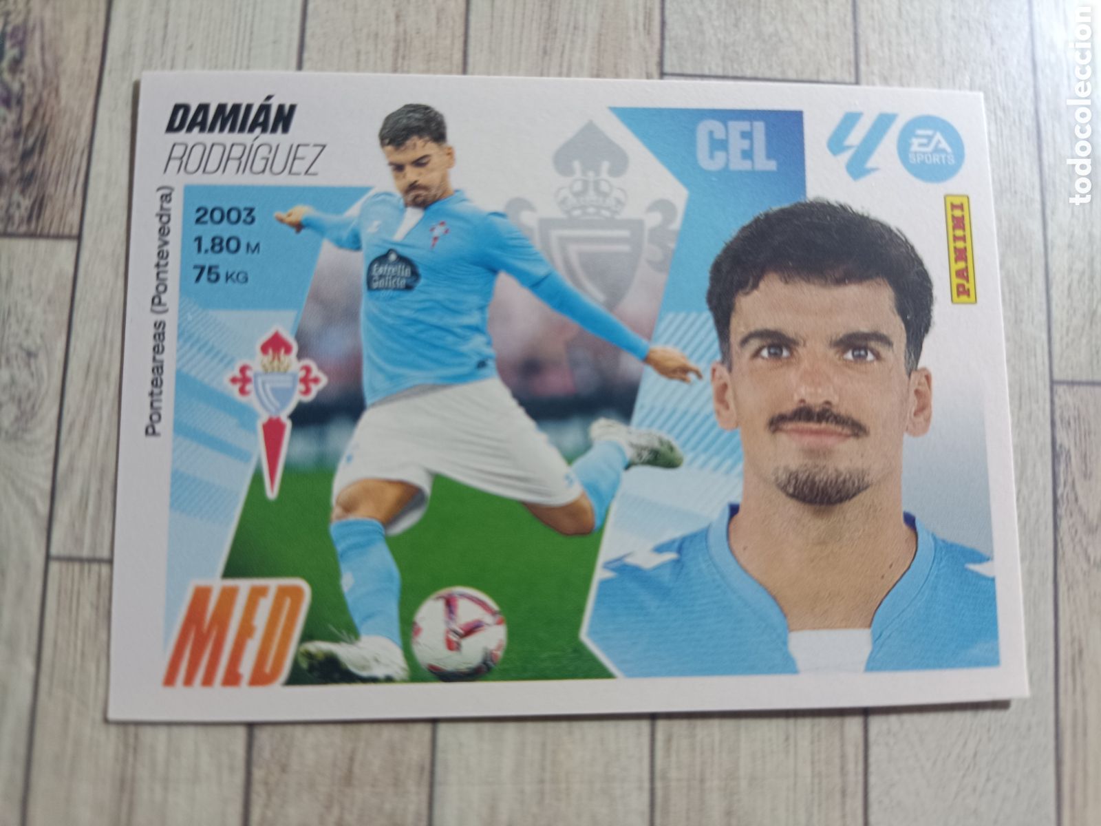 Cromos de F&uacute;tbol: 13 DAMIAN REAL CLUB CELTA LIGA ESTE 2025 2026 PANINI 25 26 SIN PEGAR