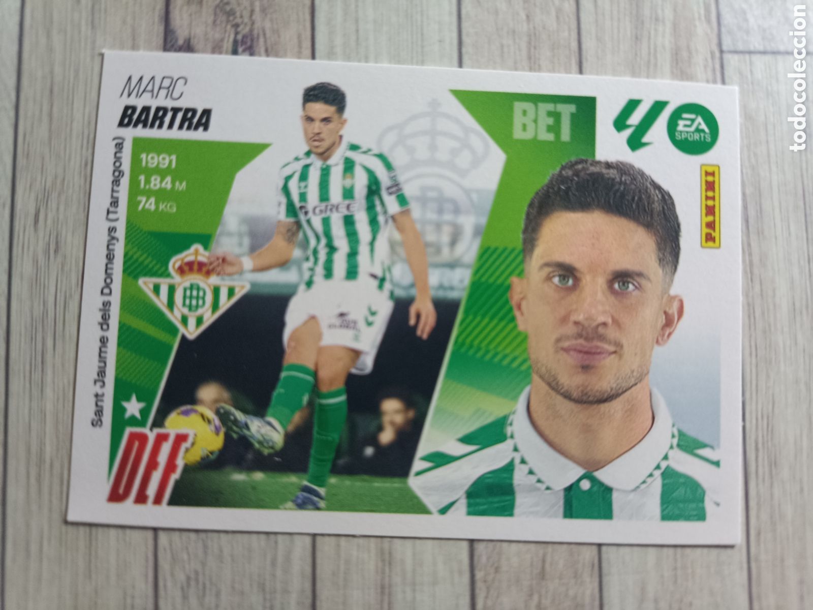 Cromos de F&uacute;tbol: 6 BARTRA REAL BETIS LIGA ESTE 2025 2026 PANINI 25 26 SIN PEGAR