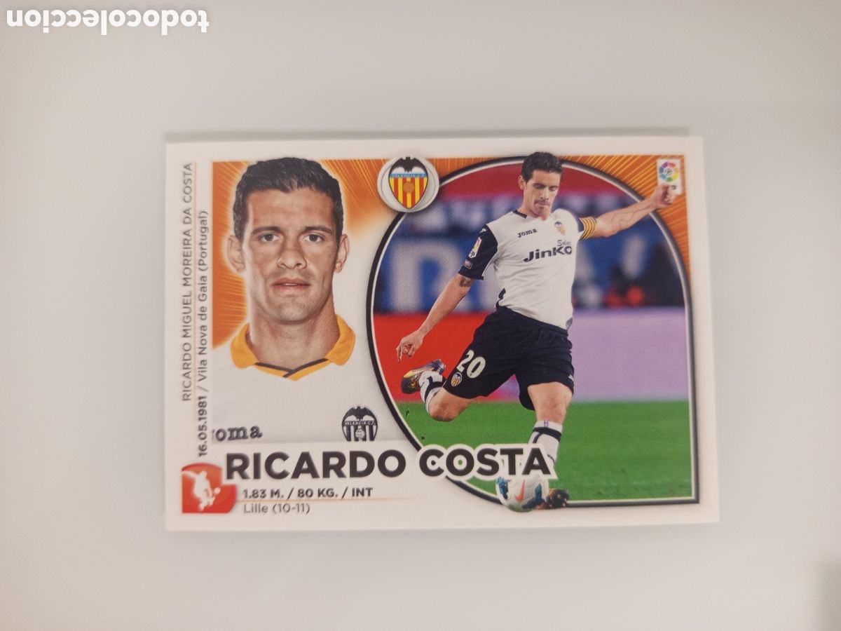 Cromos de F&uacute;tbol: ❇️ CROMO ⚽ RICARDO COSTA VALENCIA 14 15 2014 2015 ESTE PANINI SIN PEGAR ❇️