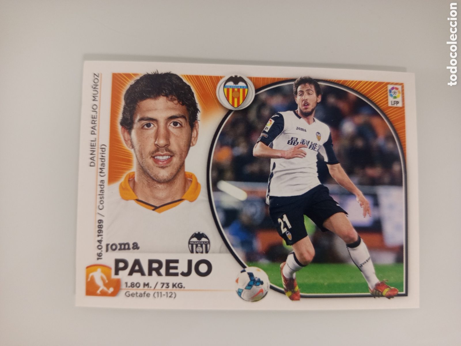 Cromos de F&uacute;tbol: ❇️ CROMO ⚽ PAREJO VALENCIA 14 15 2014 2015 ESTE PANINI SIN PEGAR ❇️