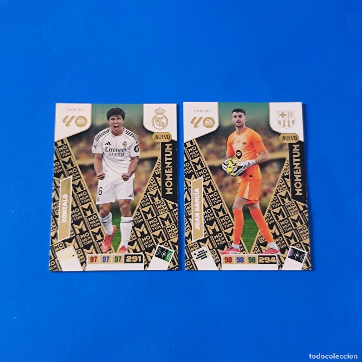 Cromos de F&uacute;tbol: Adrenalyn 2025 2026 / 25 26 Momentum Gonzalo Real Madrid - Joan Garc&iacute;a Barcelona