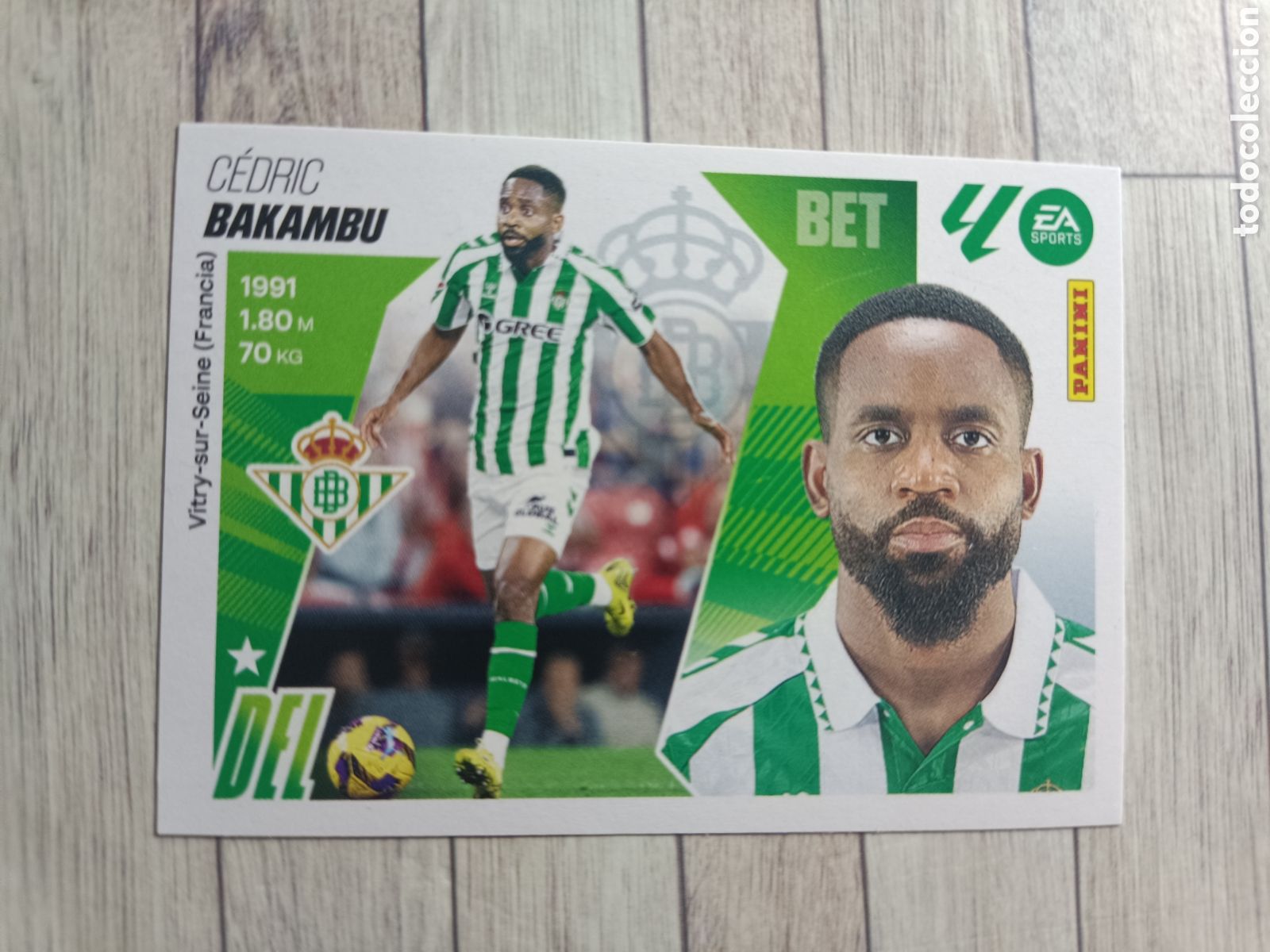 Cromos de F&uacute;tbol: 19 BAKAMBU REAL BETIS LIGA ESTE 2025 2026 PANINI 25 26 SIN PEGAR