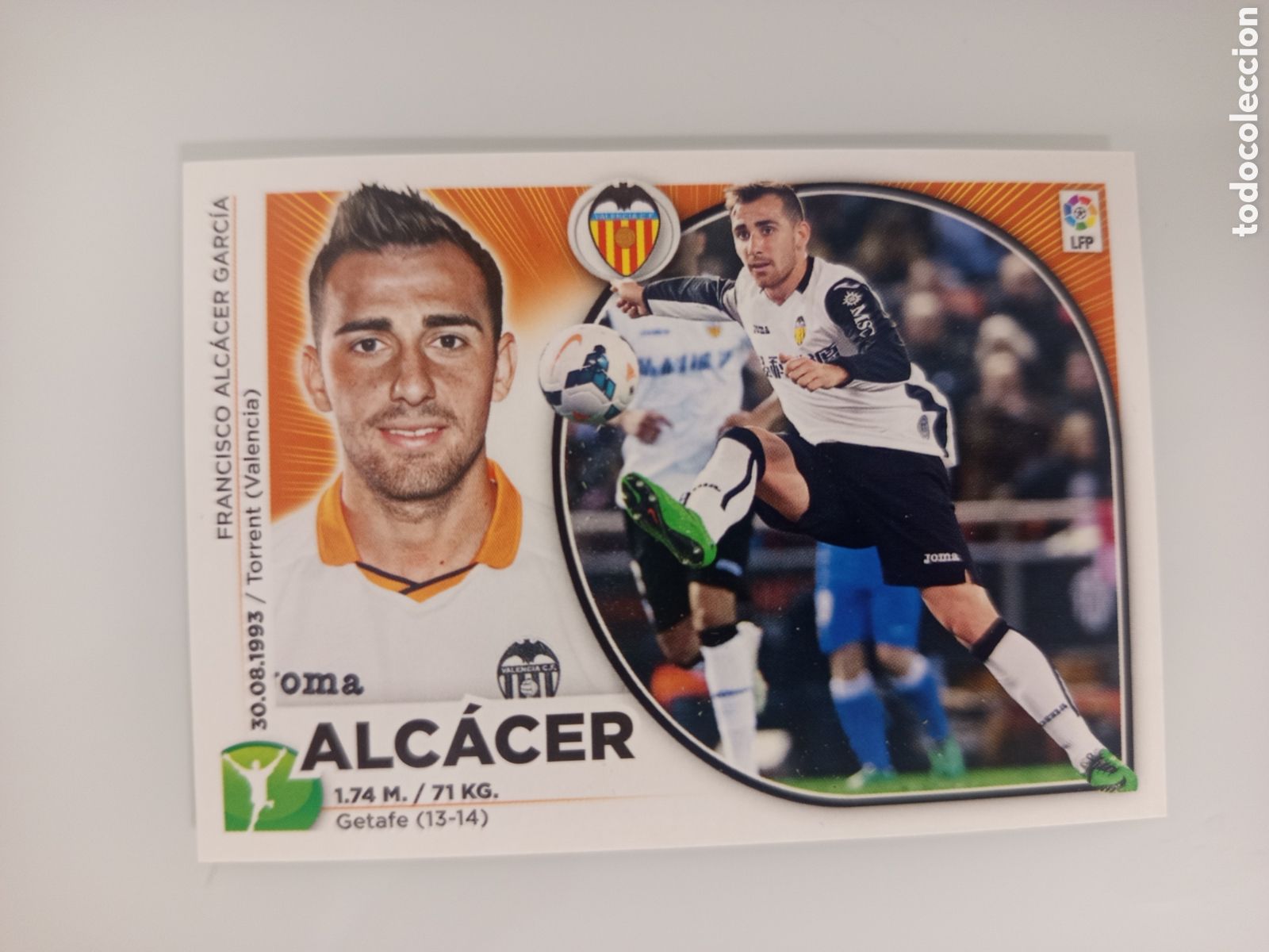Cromos de F&uacute;tbol: ❇️ CROMO ⚽ ALC&Aacute;CER VALENCIA 14 15 2014 2015 ESTE PANINI SIN PEGAR ❇️