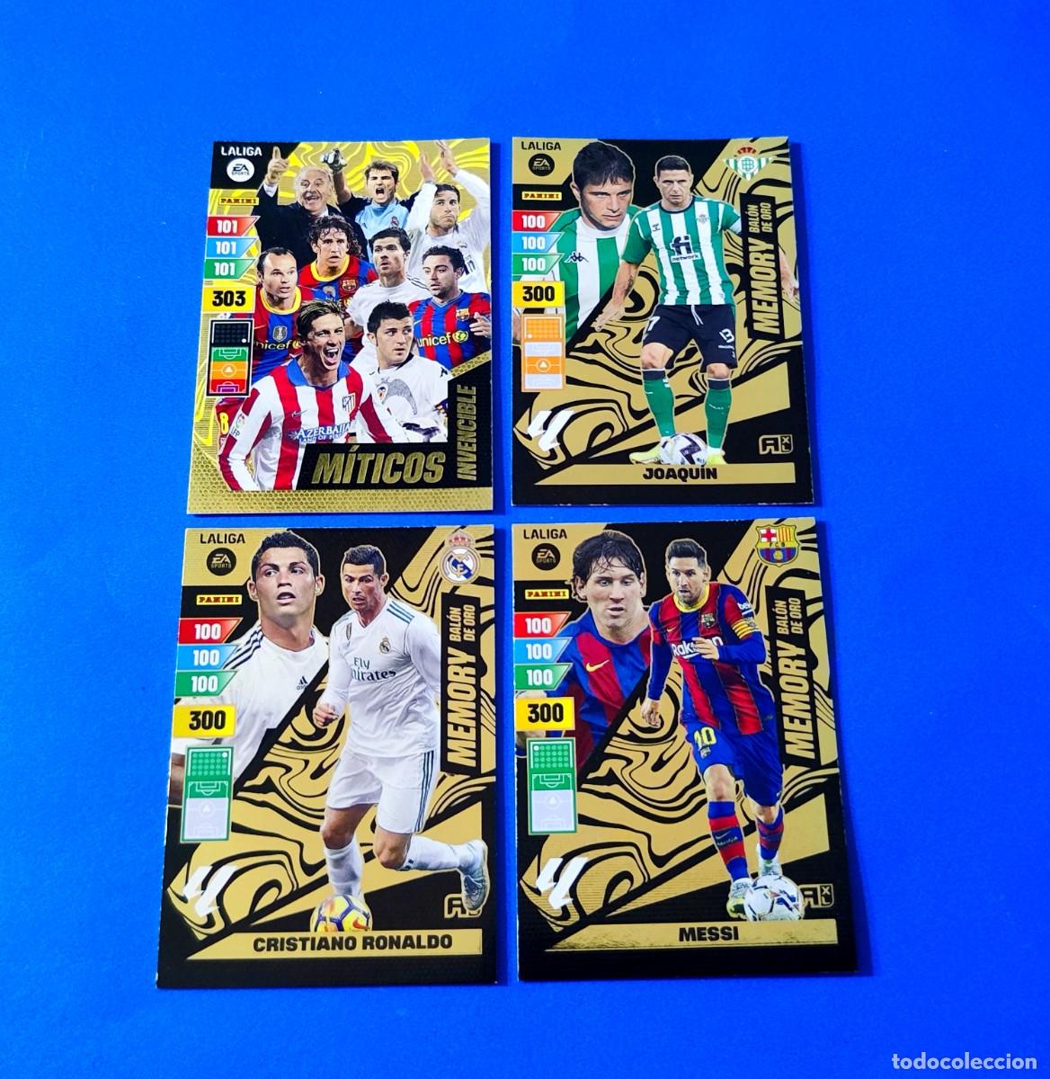 Cromos de F&uacute;tbol: Adrenalyn 2023 2024 / 23 24 M&iacute;ticos Invencible Joaqu&iacute;n Cristiano Ronaldo Messi Memory Bal&oacute;n de Oro