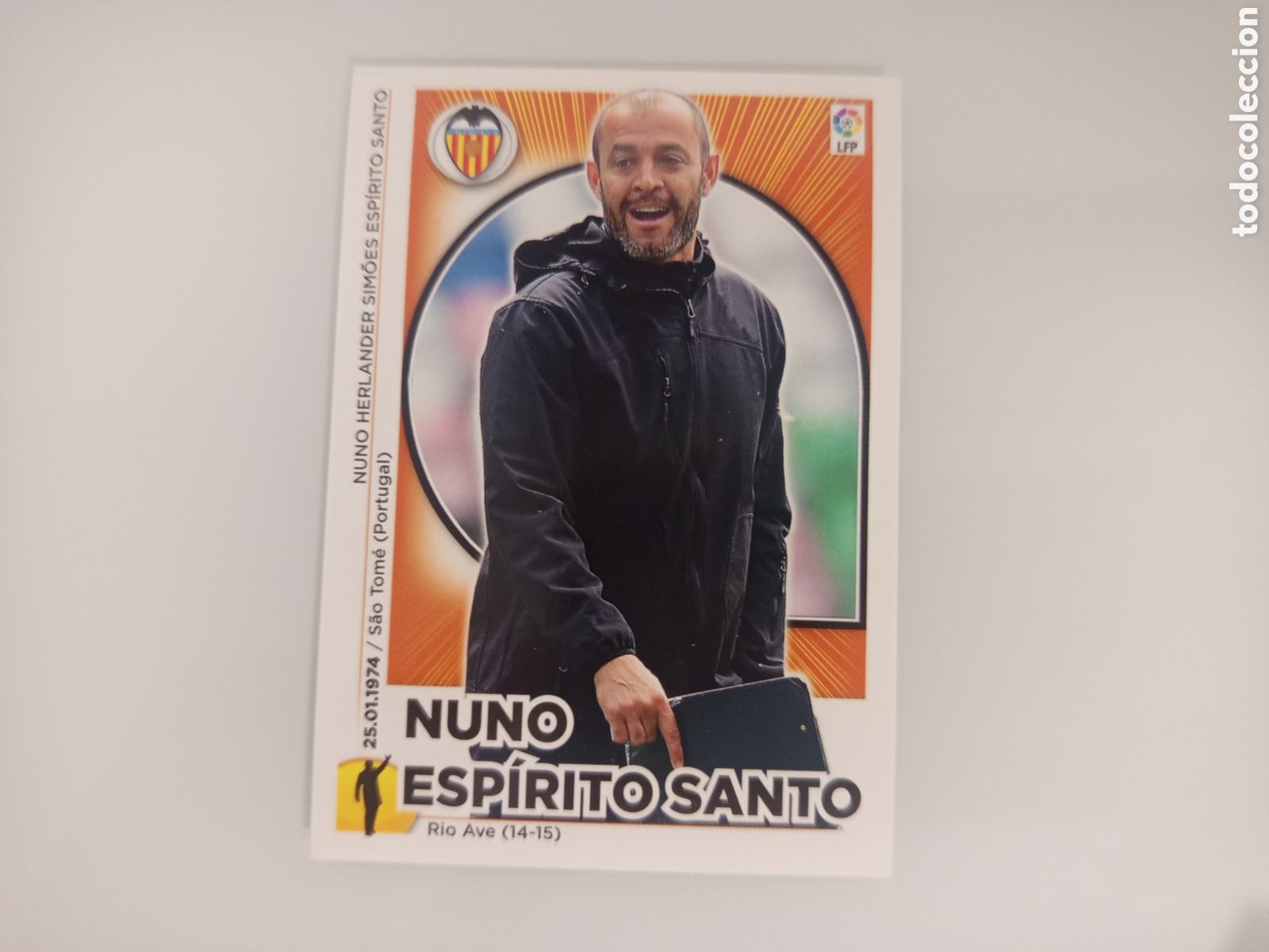 Cromos de F&uacute;tbol: ❇️ CROMO ⚽ NUNO ESPIRITO SANTO ENTRENADOR VALENCIA 14 15 2014 2015 ESTE PANINI SIN PEGAR ❇️