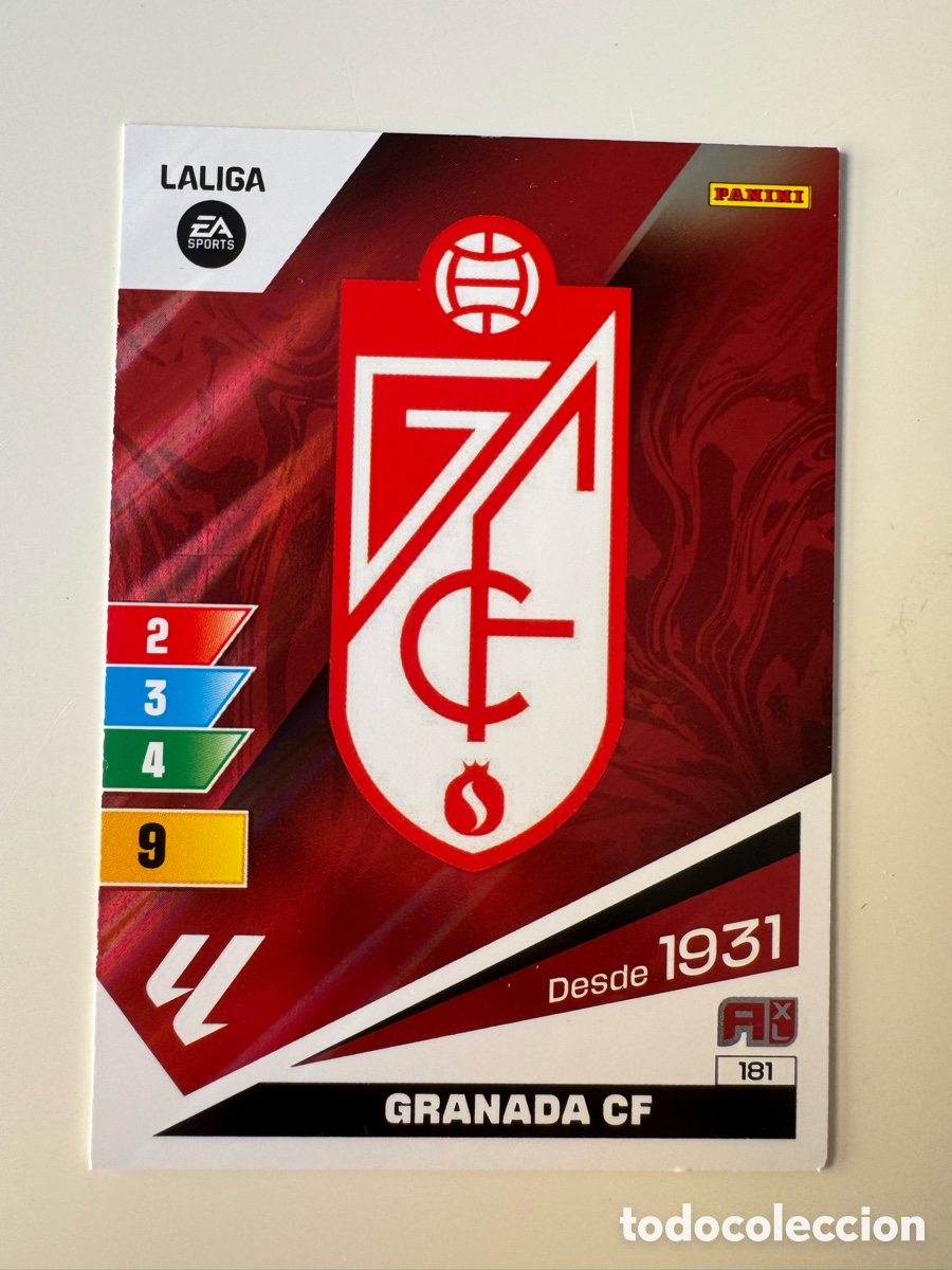 Cromos de F&uacute;tbol: PANINI ADRENALYN XL La Liga 2023 2024 23 24 Granada CF N&ordm; 181 ESCUDO