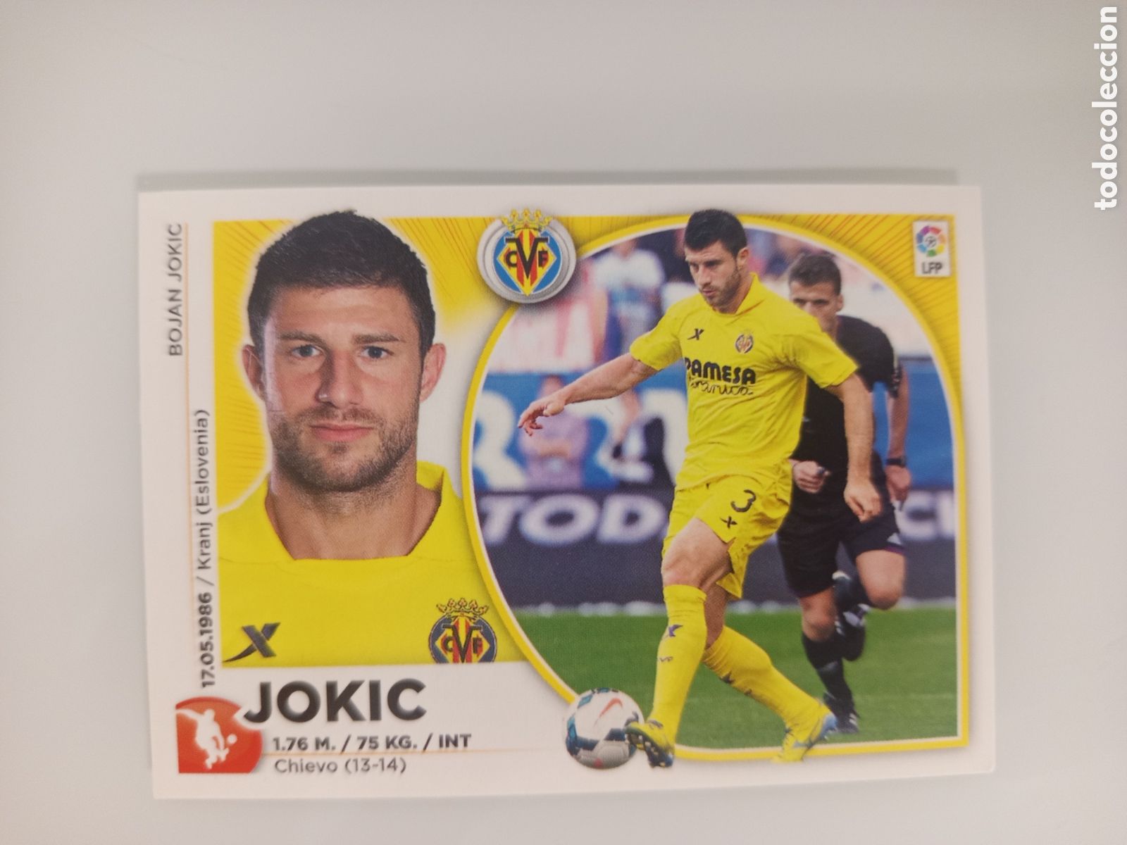 Cromos de F&uacute;tbol: ❇️ CROMO ⚽ JOKIC VILLARREAL 14 15 2014 2015 ESTE PANINI SIN PEGAR ❇️