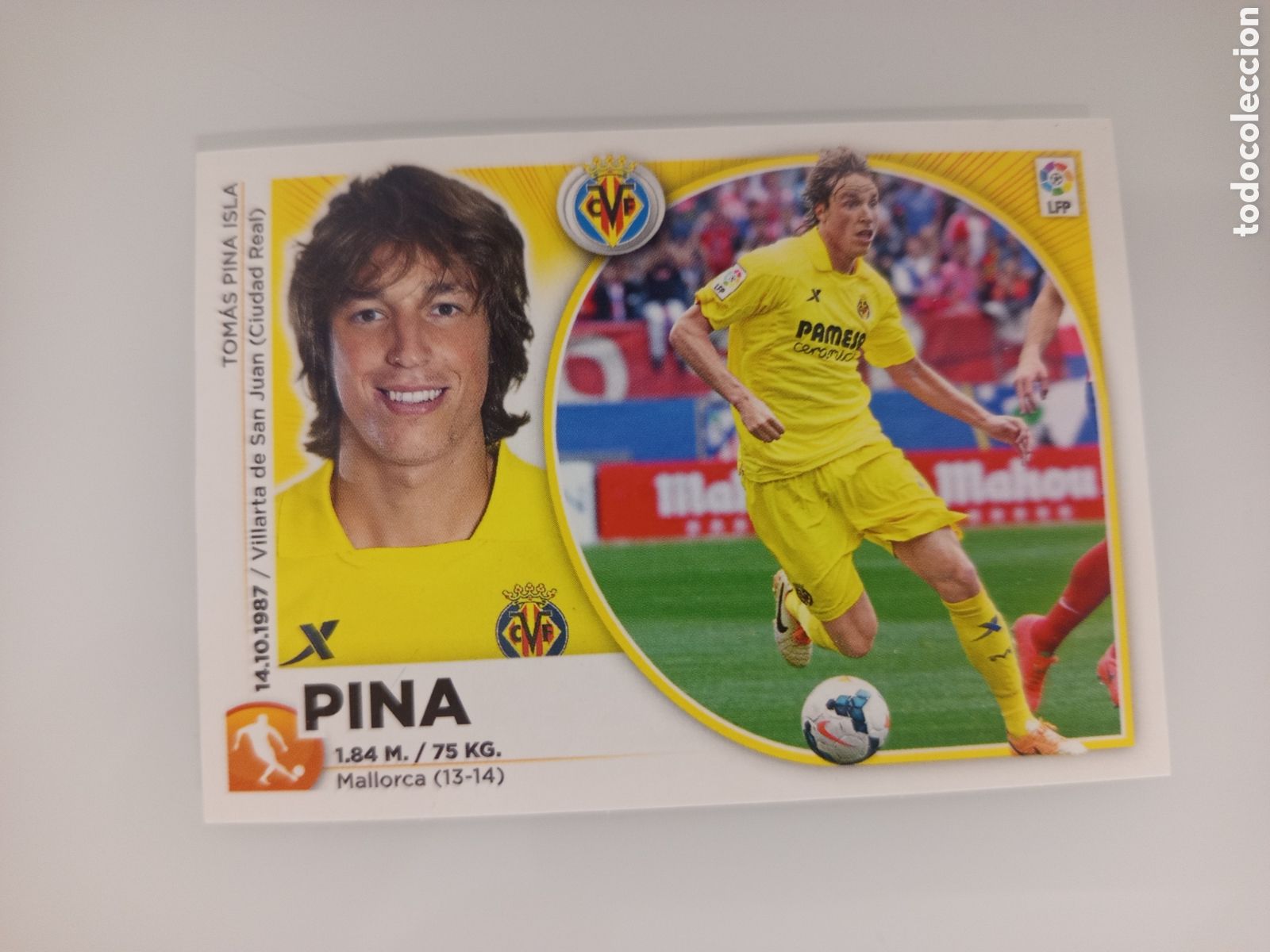 Cromos de F&uacute;tbol: ❇️ CROMO ⚽ PINA VILLARREAL 14 15 2014 2015 ESTE PANINI SIN PEGAR ❇️