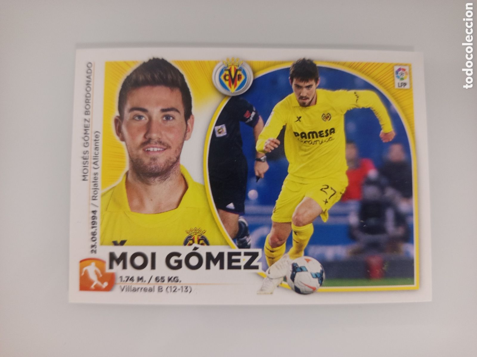 Cromos de F&uacute;tbol: ❇️ CROMO ⚽ MOI G&Oacute;MEZ VILLARREAL 14 15 2014 2015 ESTE PANINI SIN PEGAR ❇️
