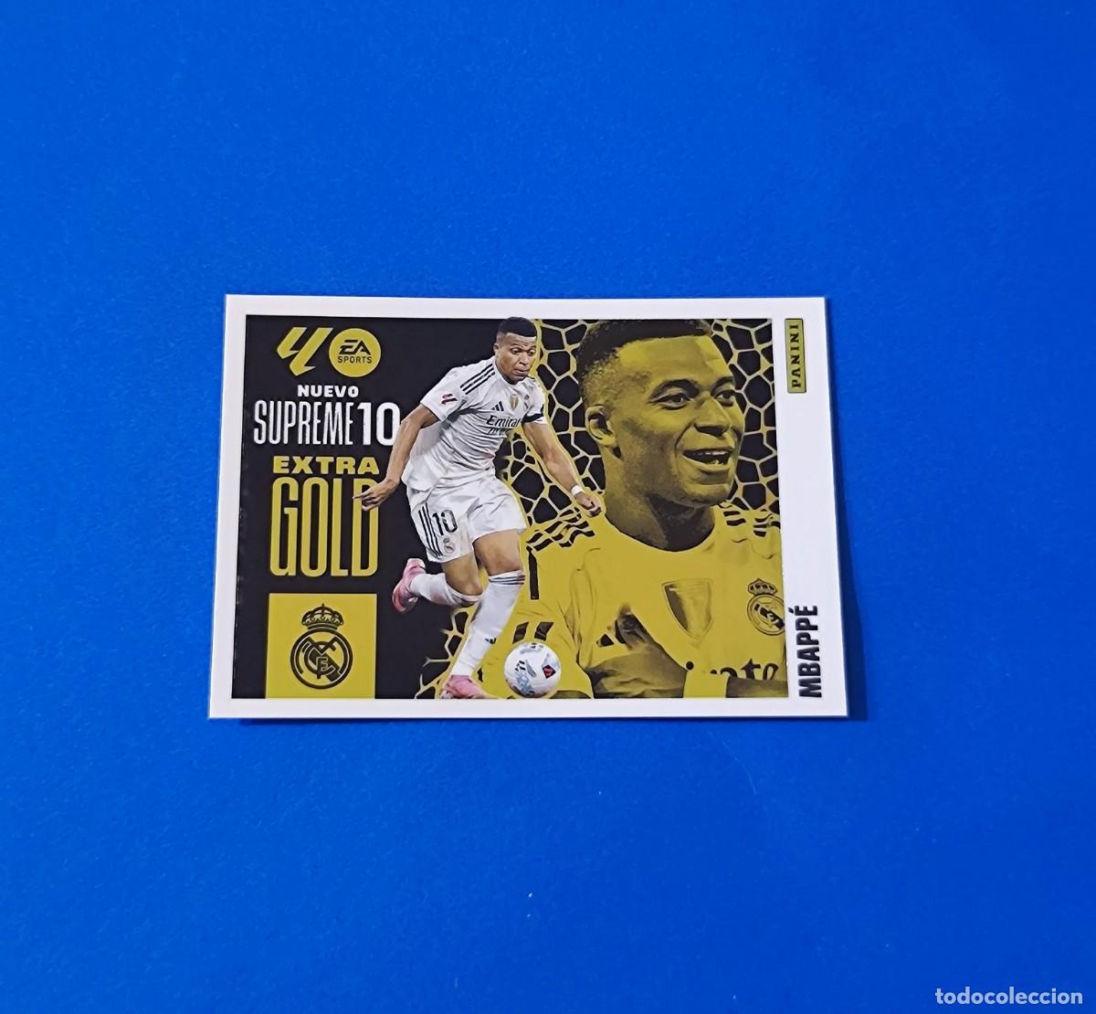 Cromos de F&uacute;tbol: Liga Este 2025 2026 / 25 26 Extra Gold Supreme 10 Mbapp&eacute; Real Madrid