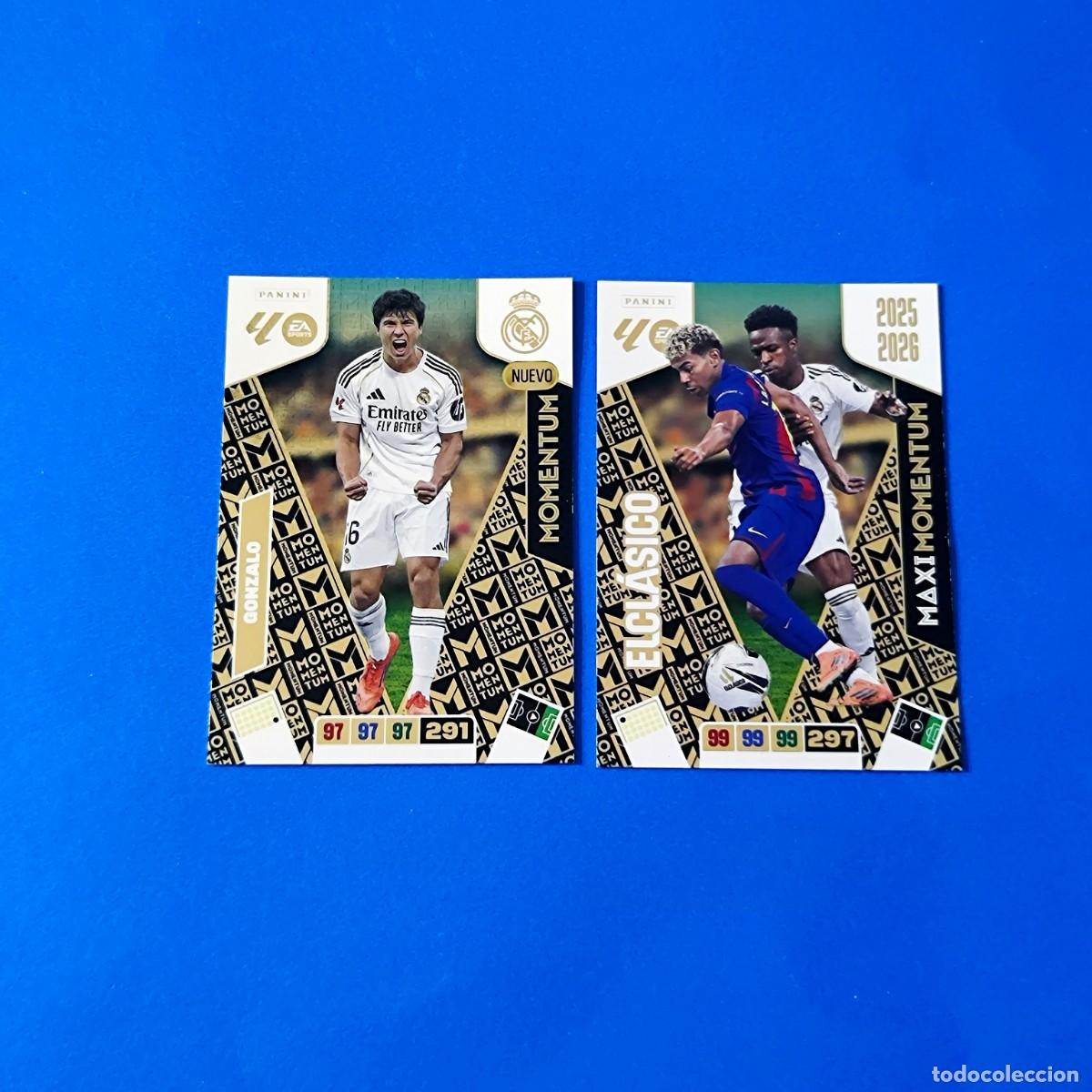 Cromos de F&uacute;tbol: Adrenalyn 2025 2026 / 25 26 Momentum Gonzalo Real Madrid Maxi Momentum El Cl&aacute;sico Yamal Vinicius