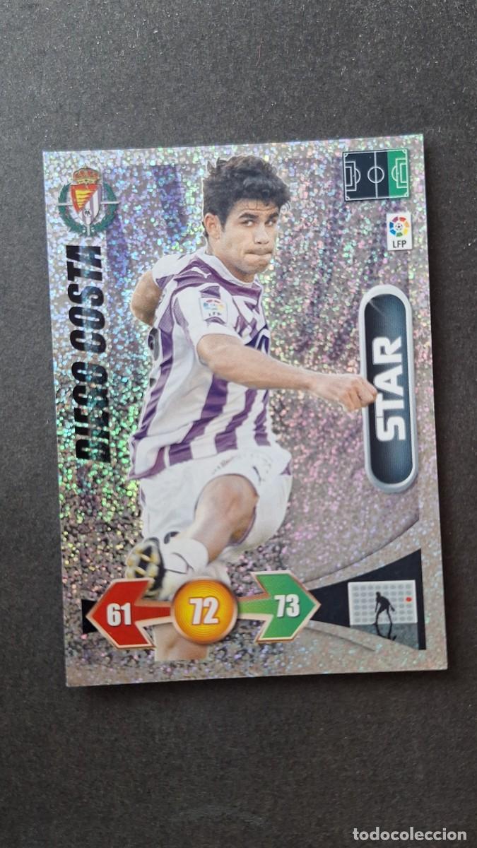Cromos de F&uacute;tbol: L3 DIEGO COSTA REAL VALLADOLID STAR BRILLANTINA GRUESA ADRENALYN XL LIGA 2009 2010 09 10 PANINI