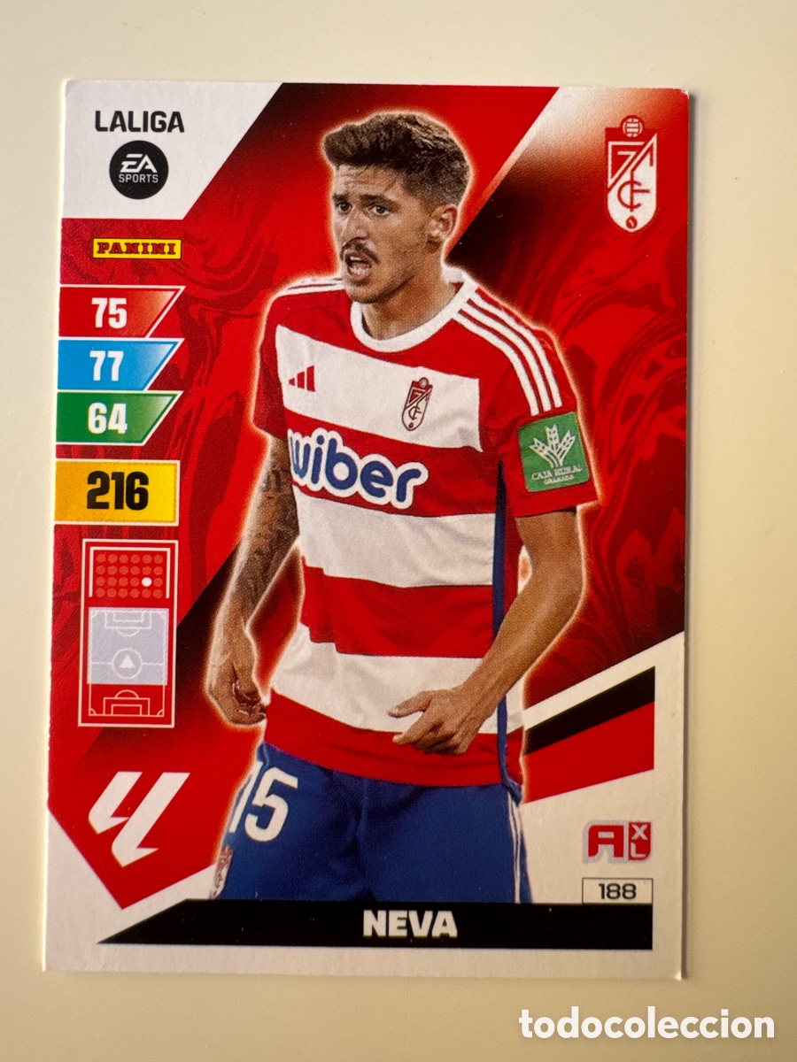 Cromos de F&uacute;tbol: PANINI ADRENALYN XL La Liga 2023 2024 23 24 Carlos Neva Granada CF N&ordm; 188