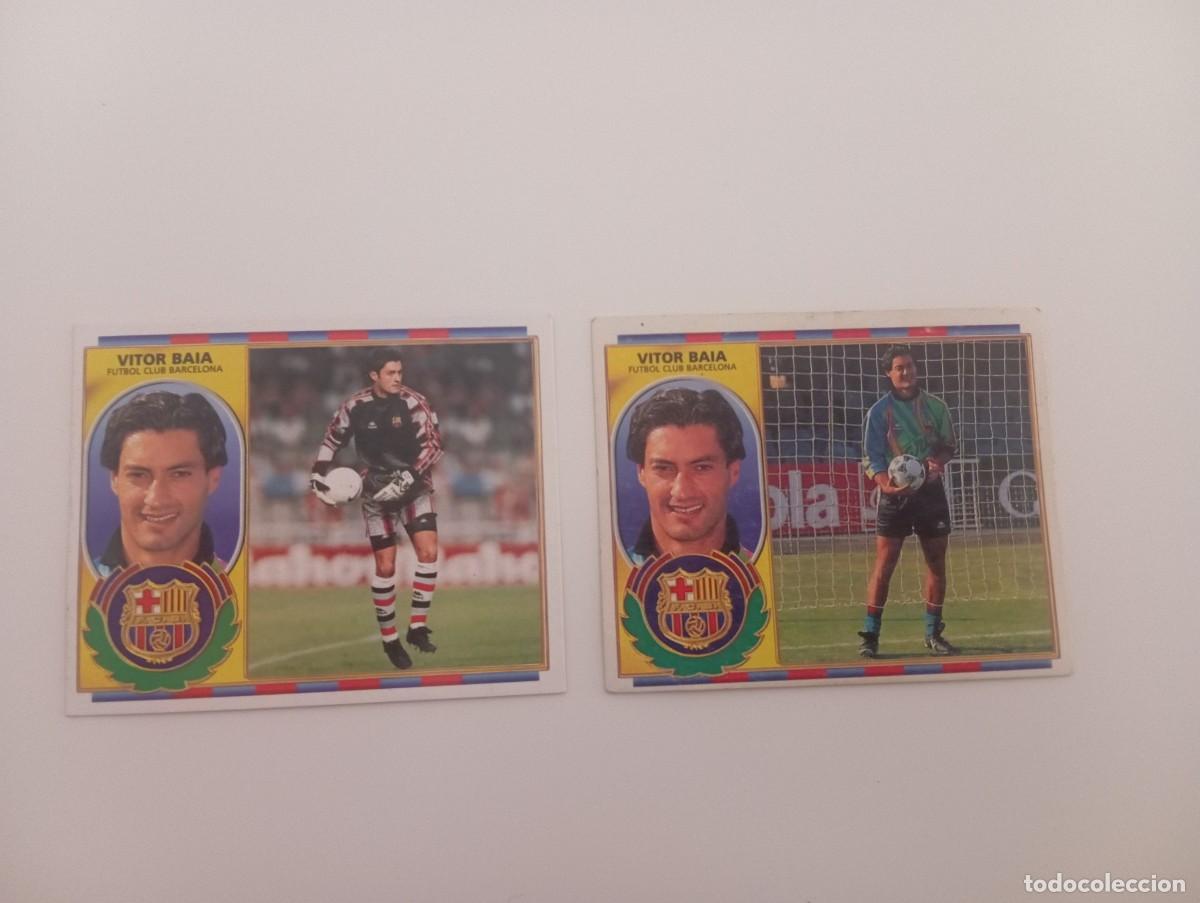 Cromos de F&uacute;tbol: VITOR BAIA DOBLE VERSI&Oacute;N CROMO LIGA 1996 1997 96 97 EDICIONES ESTE FC BARCELONA UNCA PEGADO