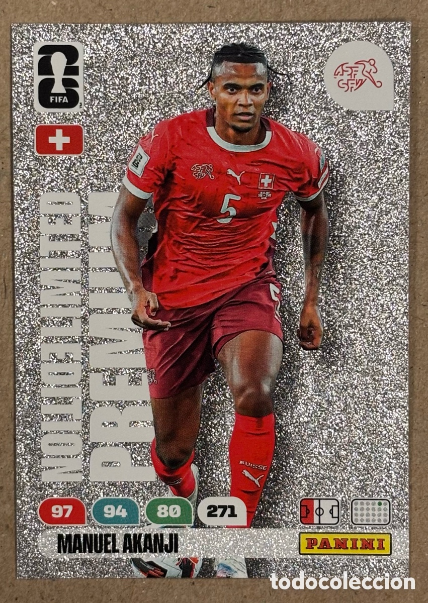 Cromos de F&uacute;tbol: MANUEL AKANJI (SUIZA). CARTA LIMITED EDITION PREMIUM PANINI ADRENALYN XL FIFA WORLD CUP 2026.