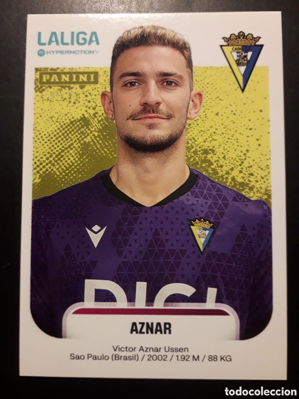 Cromos de F&uacute;tbol: AZNAR C&Aacute;DIZ N&deg; 80 LALIGA HYPERMOTION 25 26 2025 2026 PANINI SIN PEGAR PEDIDO M&Iacute;NIMO 3&euro;