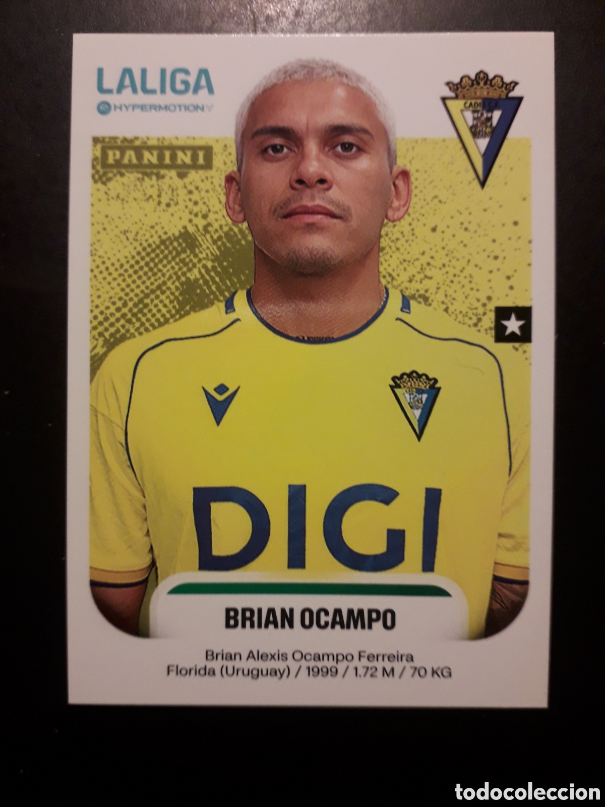 Cromos de F&uacute;tbol: BRIAN OCAMPO C&Aacute;DIZ N&deg; 92 LALIGA HYPERMOTION 25 26 2025 2026 PANINI SIN PEGAR PEDIDO M&Iacute;NIMO 3&euro;