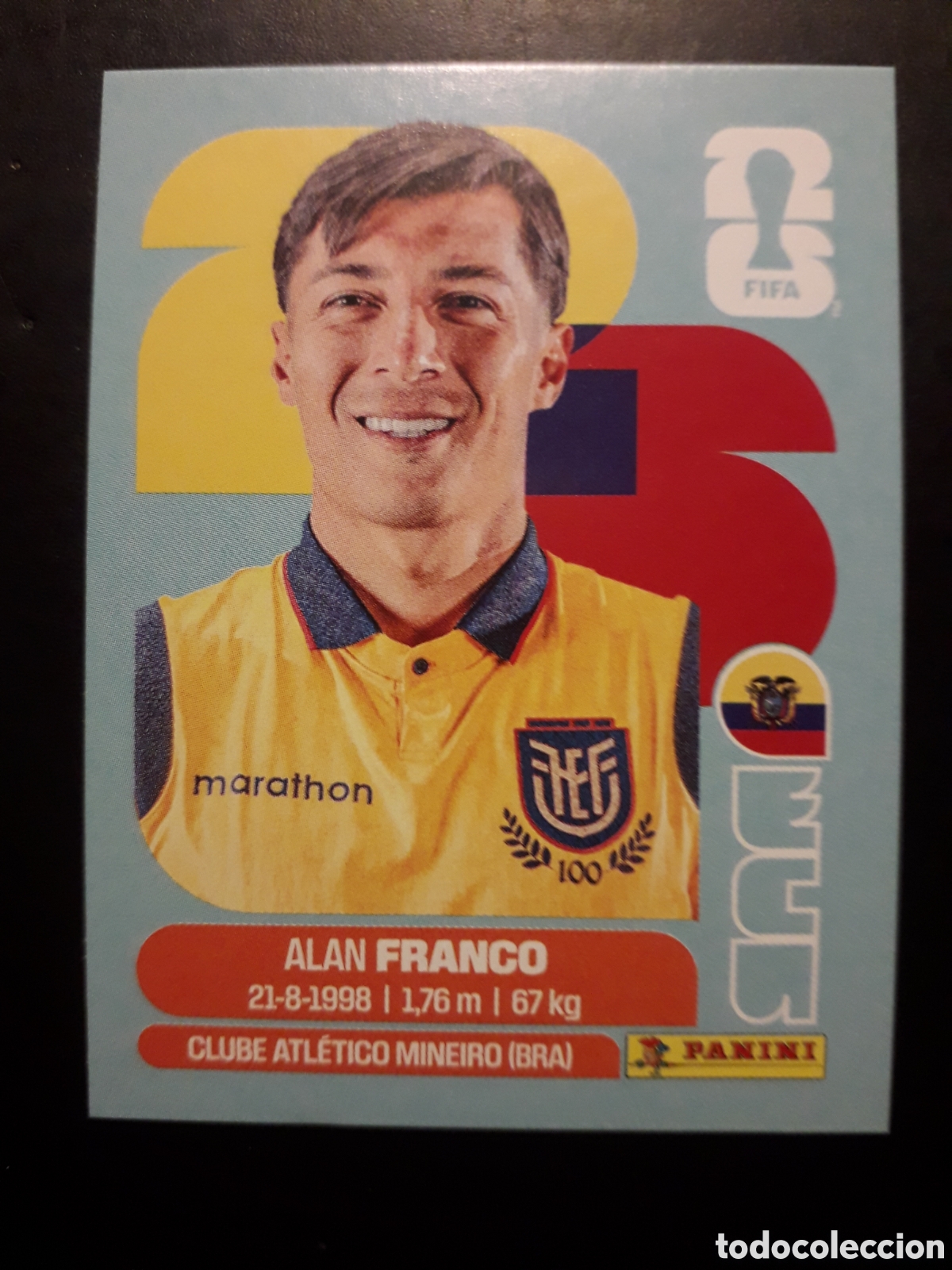 Cromos de F&uacute;tbol: FRANCO ECUADOR ECU 10 MUNDIAL F&Uacute;TBOL 2026 FIFA WORLD CUP PANINI SIN PEGAR PEDIDO M&Iacute;NIMO 3&euro;