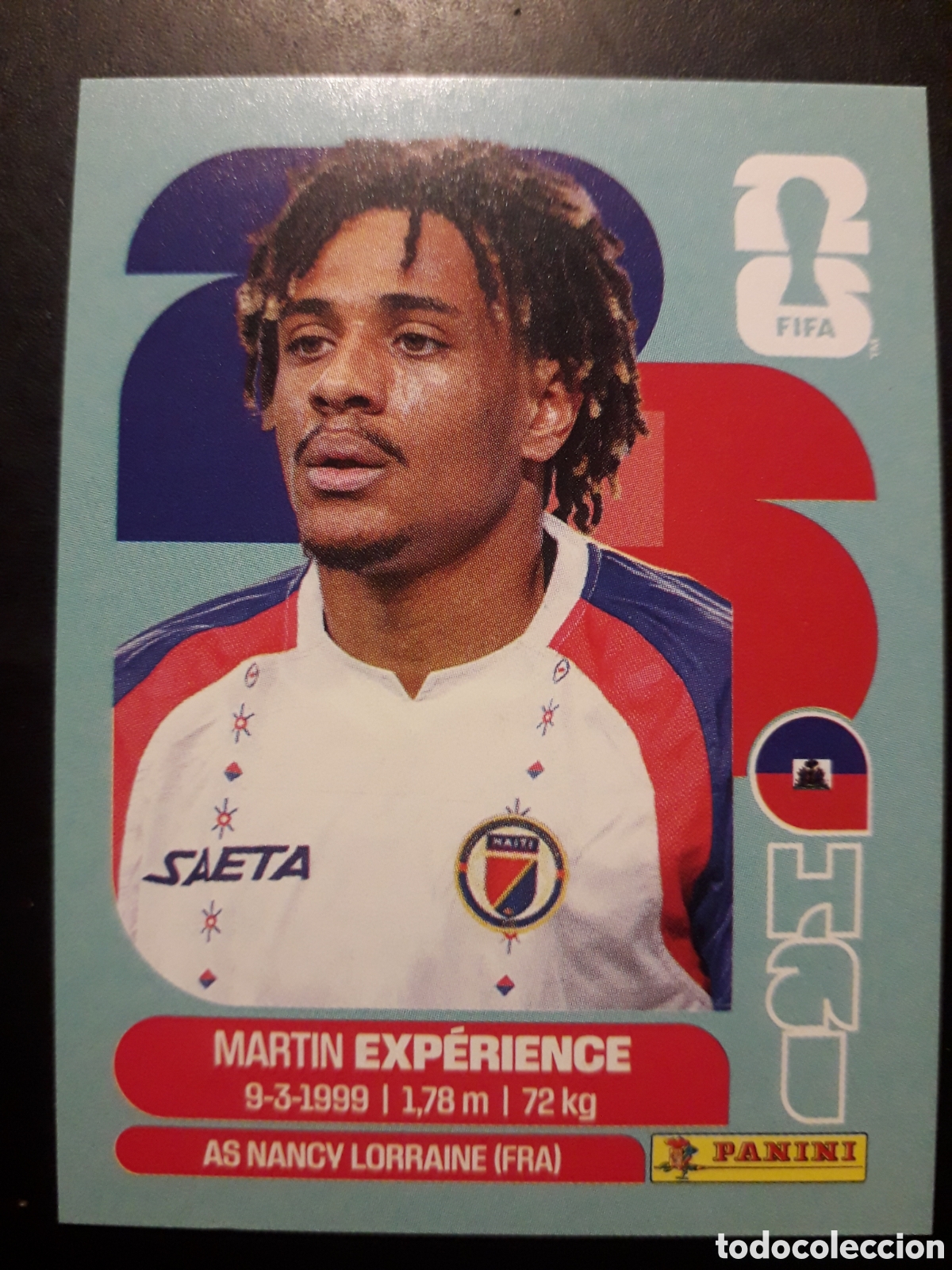 Cromos de F&uacute;tbol: EXP&Eacute;RIENCE HAIT&Iacute; HAI 4 MUNDIAL F&Uacute;TBOL 2026 FIFA WORLD CUP PANINI SIN PEGAR PEDIDO M&Iacute;NIMO 3&euro;