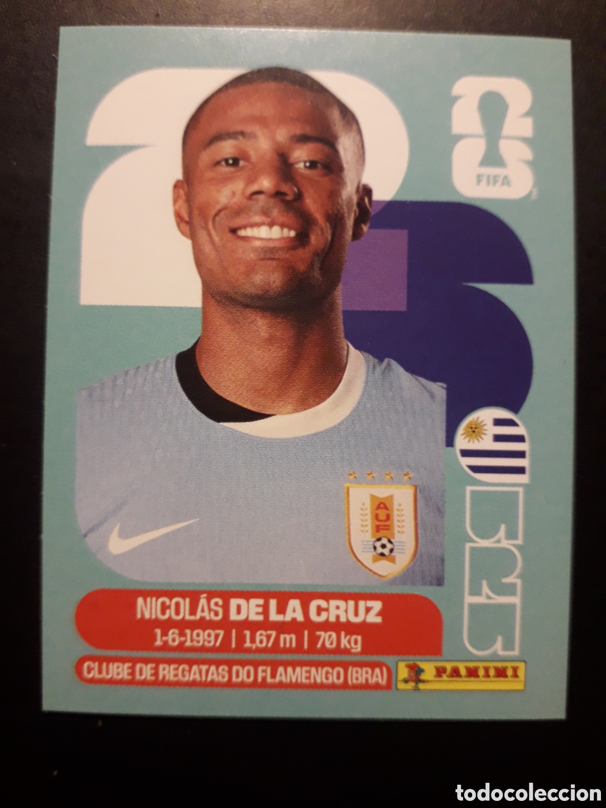 Cromos de F&uacute;tbol: DE LA CRUZ URUGUAY URU 15 MUNDIAL F&Uacute;TBOL 2026 FIFA WORLD CUP PANINI SIN PEGAR PEDIDO M&Iacute;NIMO 3&euro;