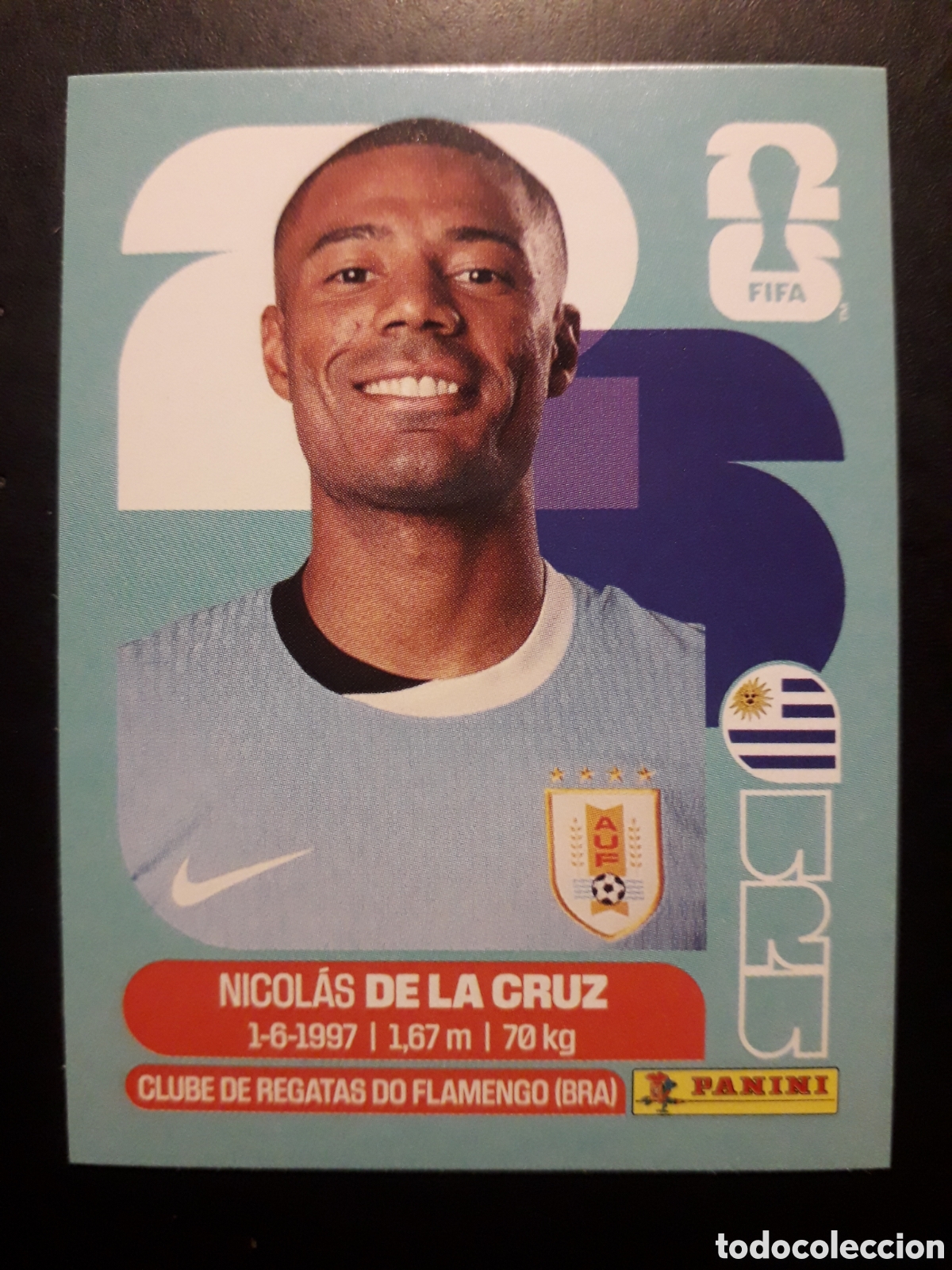 Cromos de F&uacute;tbol: DE LA CRUZ URUGUAY URU 15 MUNDIAL F&Uacute;TBOL 2026 FIFA WORLD CUP PANINI SIN PEGAR PEDIDO M&Iacute;NIMO 3&euro;