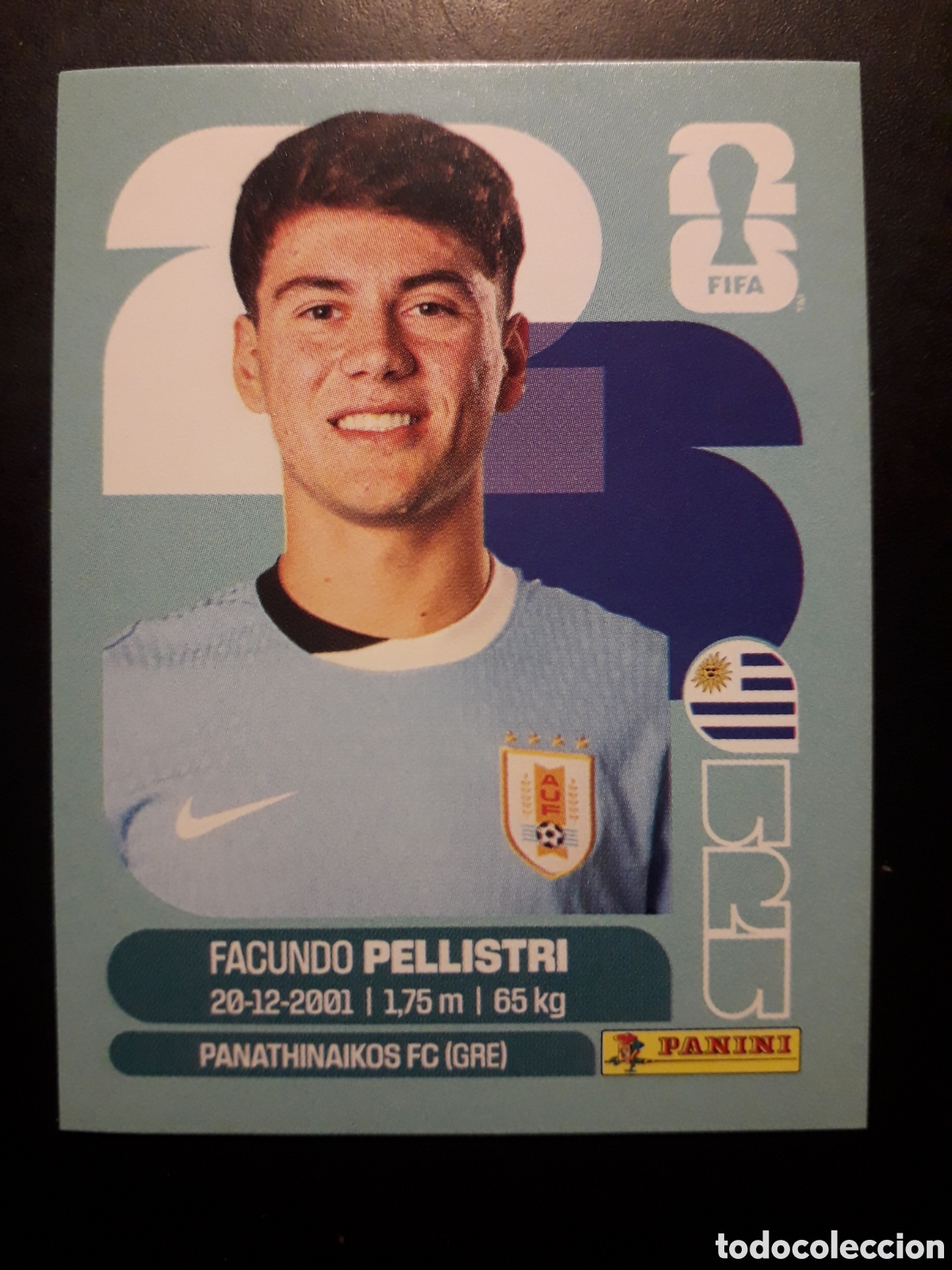 Cromos de F&uacute;tbol: PELLISTRI URUGUAY URU 20 MUNDIAL F&Uacute;TBOL 2026 FIFA WORLD CUP PANINI SIN PEGAR PEDIDO M&Iacute;NIMO 3&euro;