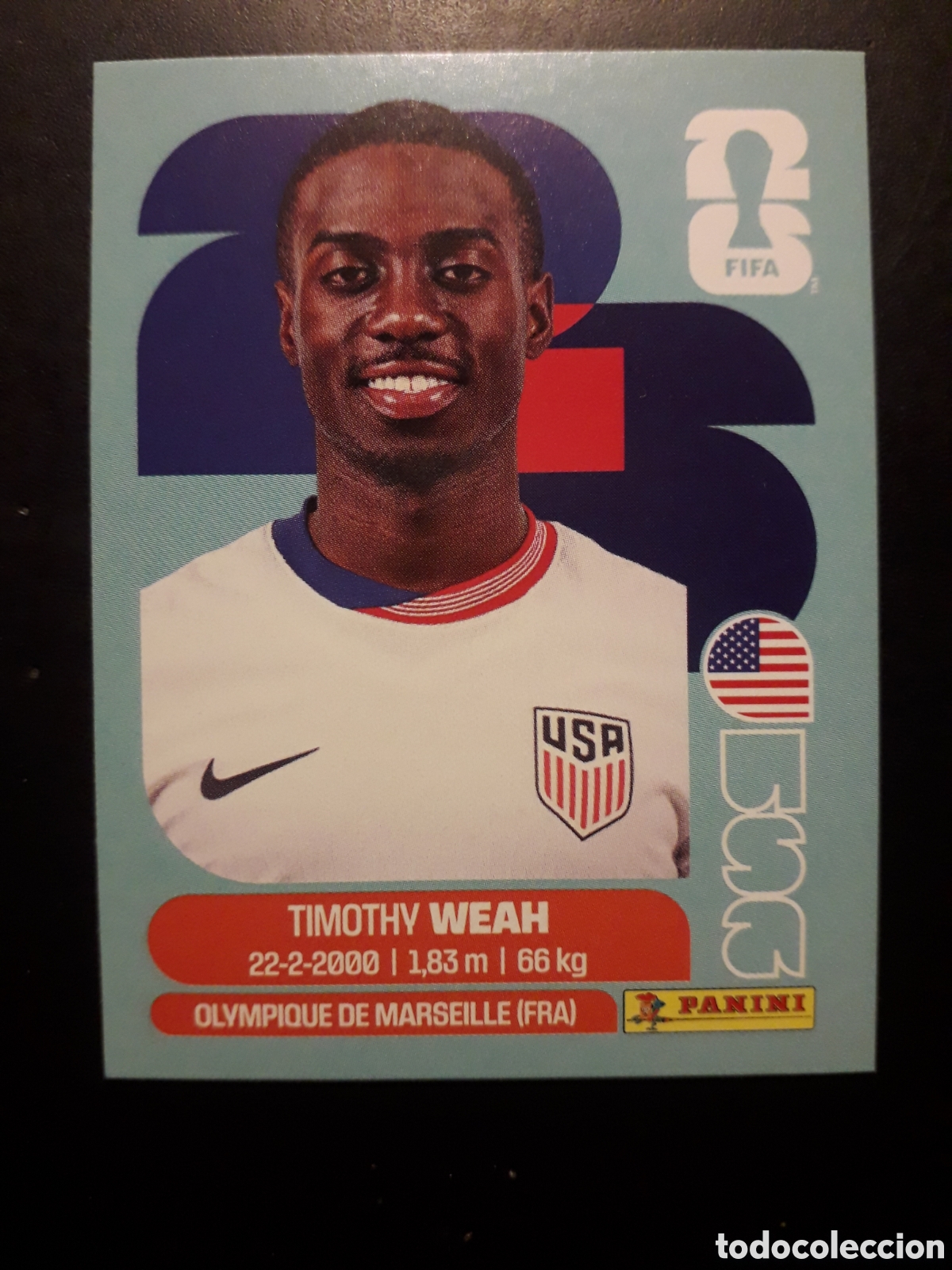 Cromos de F&uacute;tbol: WEAH ESTADOS UNIDOS USA 12 MUNDIAL F&Uacute;TBOL 2026 FIFA WORLD CUP PANINI SIN PEGAR PEDIDO M&Iacute;NIMO 3&euro;