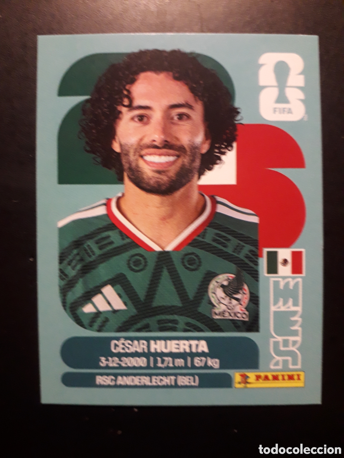 Cromos de F&uacute;tbol: HUERTA M&Eacute;XICO MEX 20 MUNDIAL F&Uacute;TBOL 2026 FIFA WORLD CUP PANINI SIN PEGAR PEDIDO M&Iacute;NIMO 3&euro;.