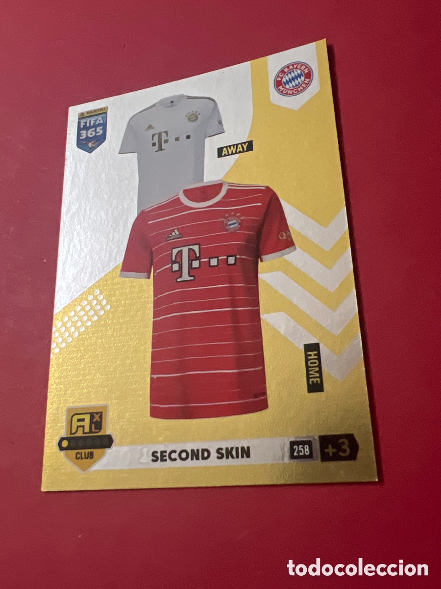 Cromos de F&uacute;tbol: C7009. 258 Second Skin Equipaci&oacute;n BAYER DE MUNICH Panini adrenalyn FIFA 365 2022 2023 22 23