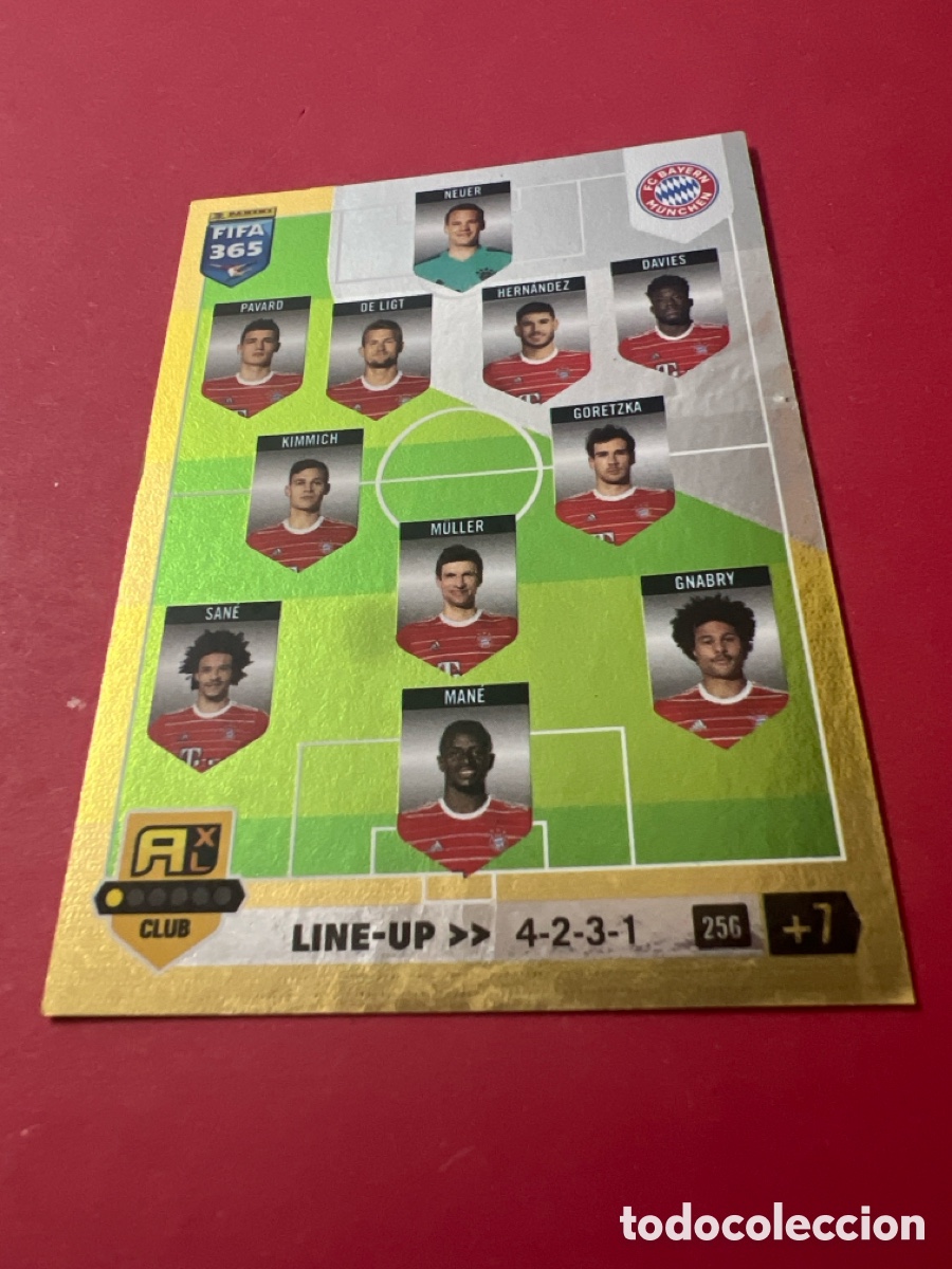 Cromos de F&uacute;tbol: C7013. 256 LINE UP EQUIPO BAYERN MUNCHEN MUNICH ADRENALYN FIFA 365 2022 2023 22 23