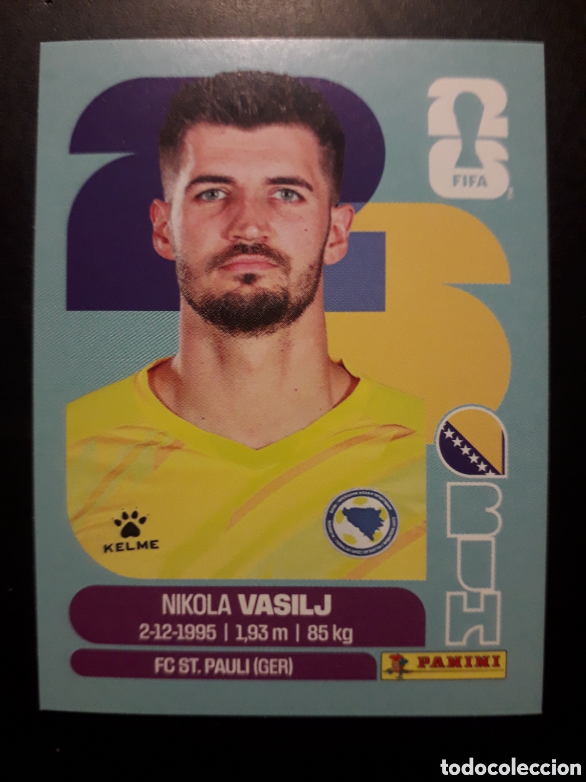 Cromos de F&uacute;tbol: VASILJ BOSNIA HERCEGOVINA BIH 2 MUNDIAL F&Uacute;TBOL 2026 FIFA WORLD CUP PANINI SIN PEGAR PEDIDO M&Iacute;NIMO 3&euro;