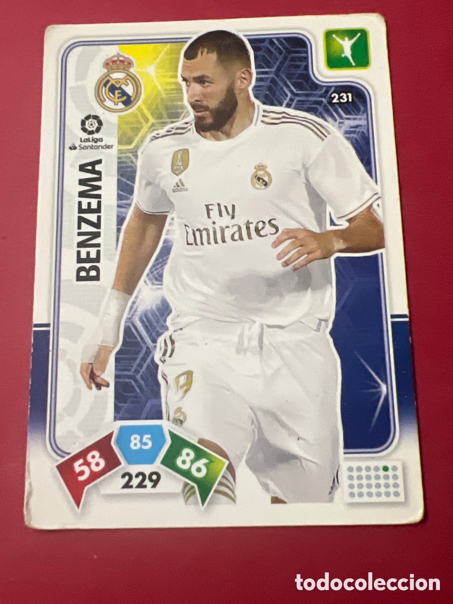 Football Stickers: C7106. Real Madrid 231 BENZEMA Adrenalyn 2019-20