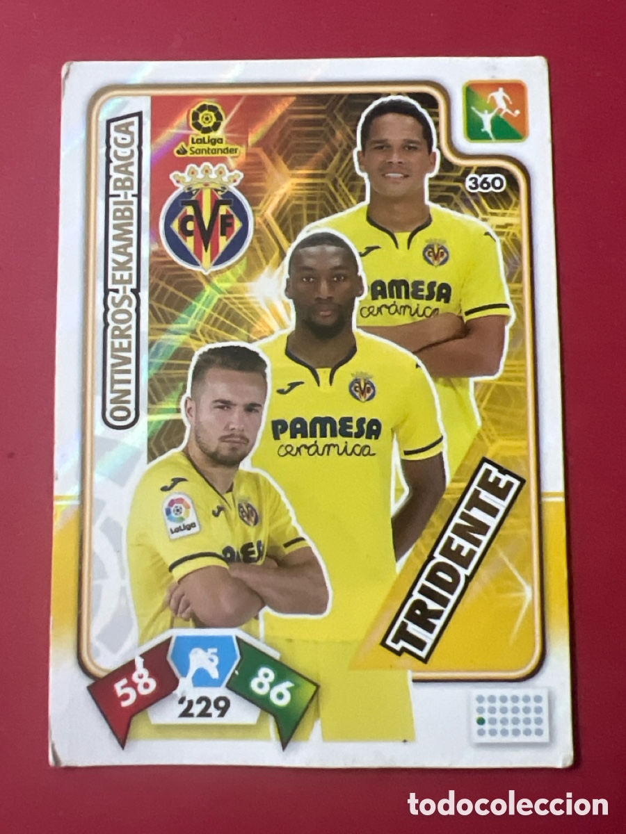 Cromos de F&uacute;tbol: C7119. 360 TRIDENTE VILLARREAL CF FICHA ALBUM ADRENALYN XL 2019 2020 19 20
