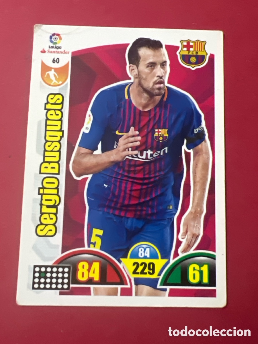 Cromos de F&uacute;tbol: C7125. ADRENALYN XL 2017 2018 17 18 SERGIO BUSQUETS 60 FC BARCELONA