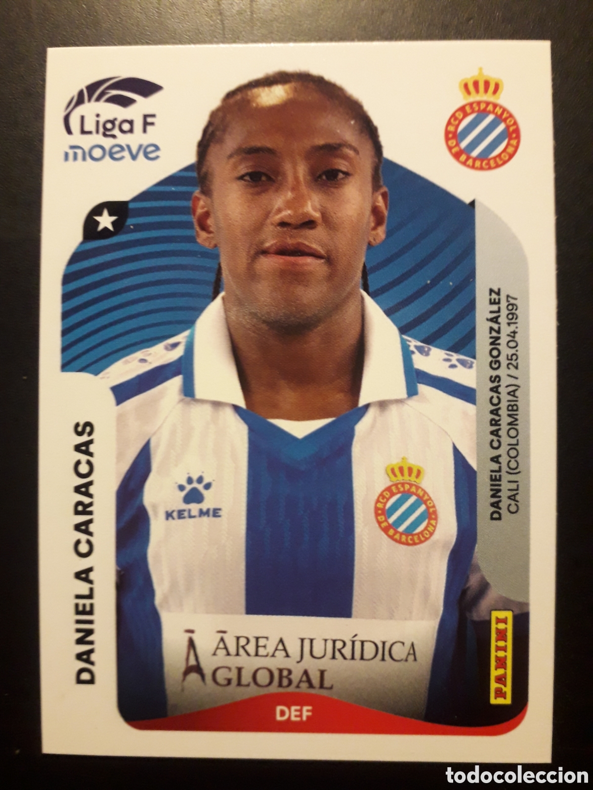Cromos de F&uacute;tbol: DANIELA CARACAS RCD ESPA&Ntilde;OL/ESPANYOL N&deg; 186 LIGA F FEMENINA 2025 2026 25 26 PANINI PEDIDO M&Iacute;NIMO 3&euro;