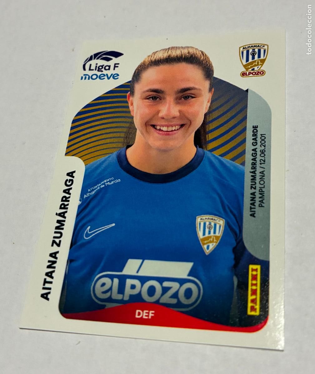 Cromos de F&uacute;tbol: CROMO PANINI AITANA ZUMARRAGA, LIGA MOEVE FEMENINA 2025-26, Numero 6