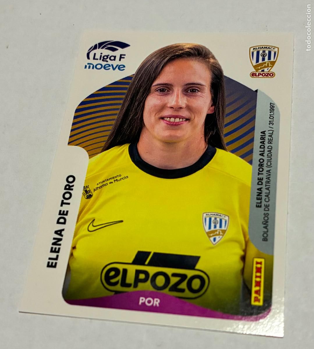 Cromos de F&uacute;tbol: CROMO PANINI ELENA DEL TORO, LIGA MOEVE FEMENINA, 2025-26, Numero 4