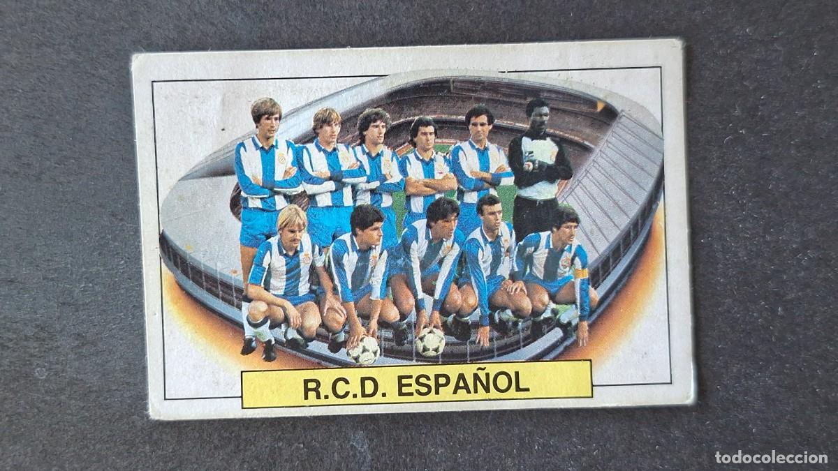 Cromos de F&uacute;tbol: L4 EQUIPO R. C. D. ESPA&Ntilde;OL LIGA ESTE 1983 1984 83 84 DESPEGADO RECUPERADO