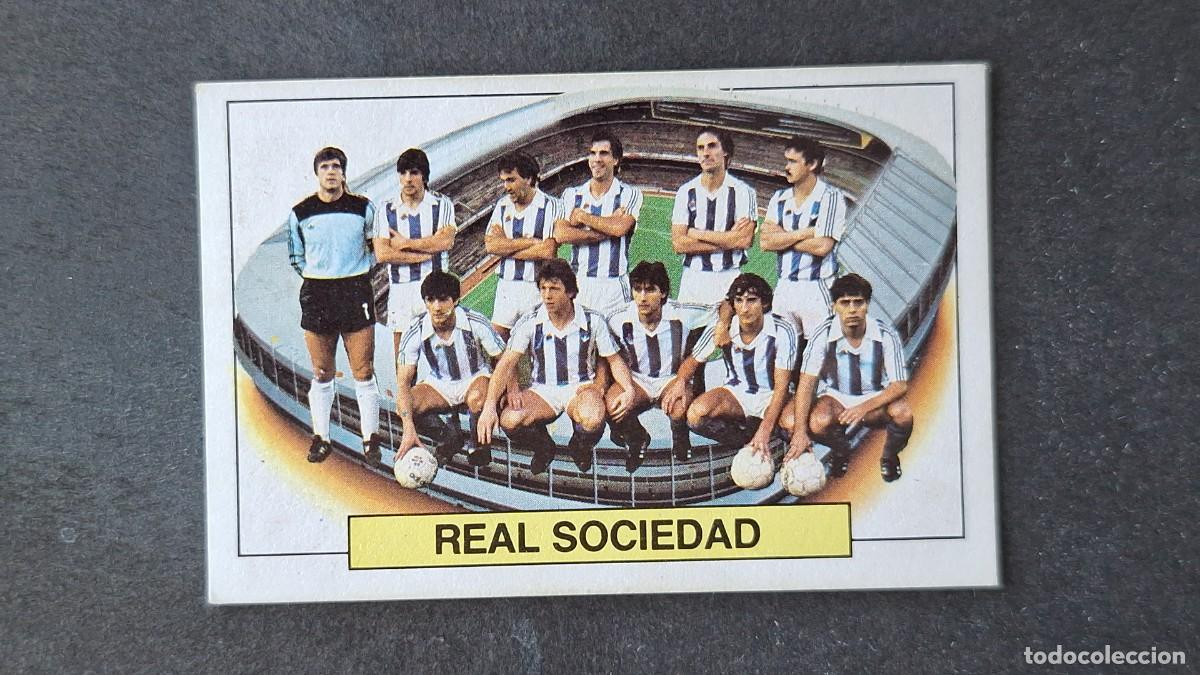 Fu&szlig;ball-Sticker: L4 EQUIPO REAL SOCIEDAD LIGA ESTE 1983 1984 83 84 DESPEGADO RECUPERADO