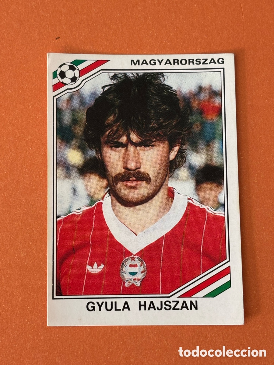 Cromos de F&uacute;tbol: GYULA HAJSZAN SELECCION HUNGRIA 212 MUNDIAL MEXICO 1986 86 PANINI NUNCA PEGADO SIN PEGAR