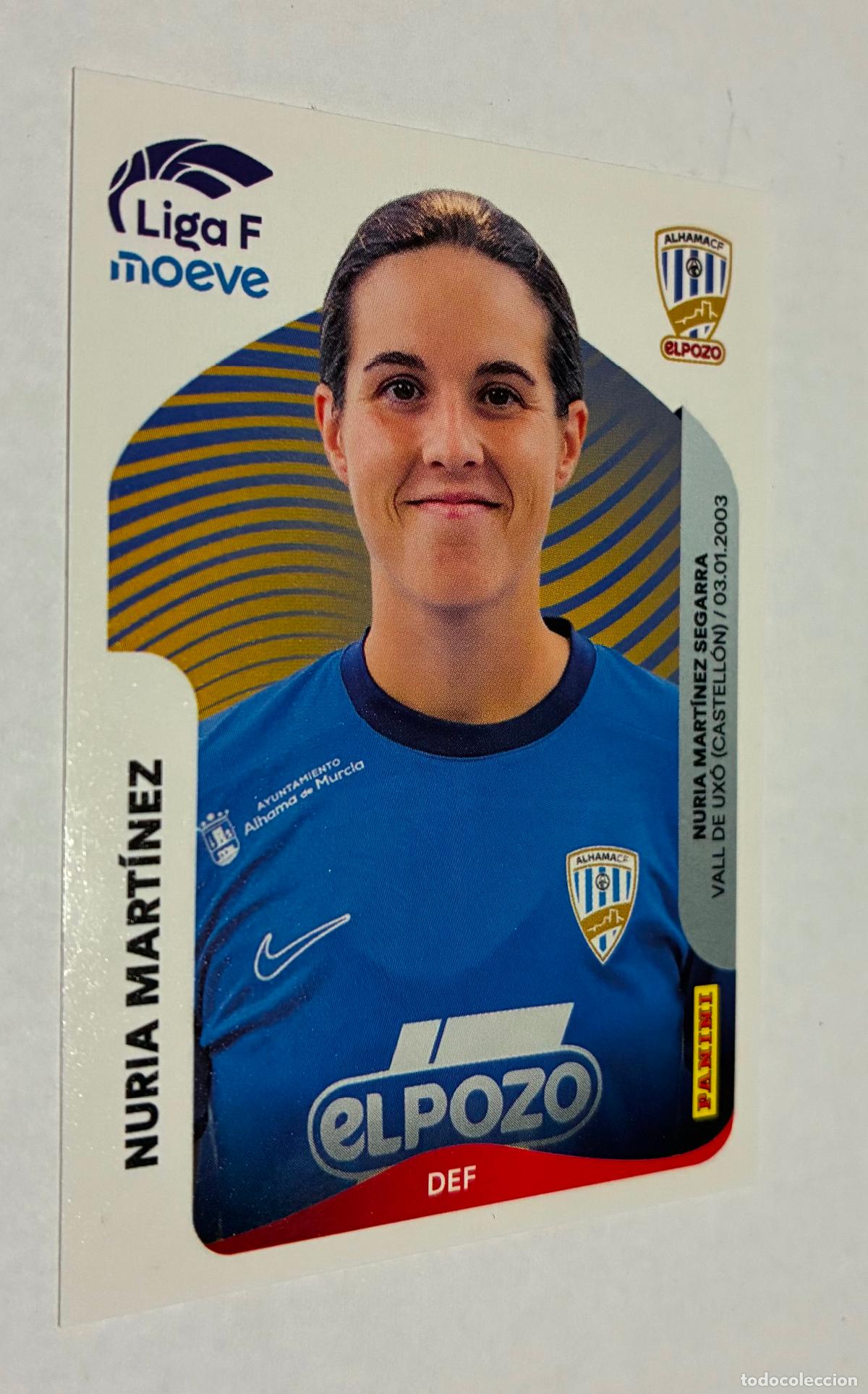 Cromos de F&uacute;tbol: CROMO FUTBOL PANINI NURIA MARTINEZ, LIGA FEMENINA MOEVE 2025-2026, Numero 10
