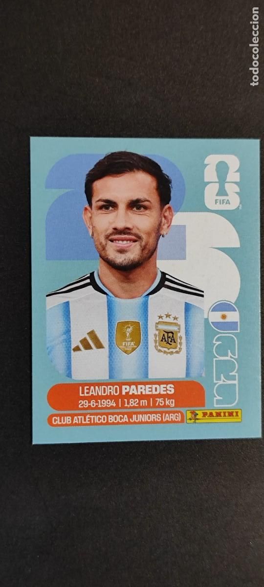 Figurine di Calcio: STICKER FIFA WORLD CUP 2026 LEANDRO PAREDES ARGENTINA # ARG12 PANINI