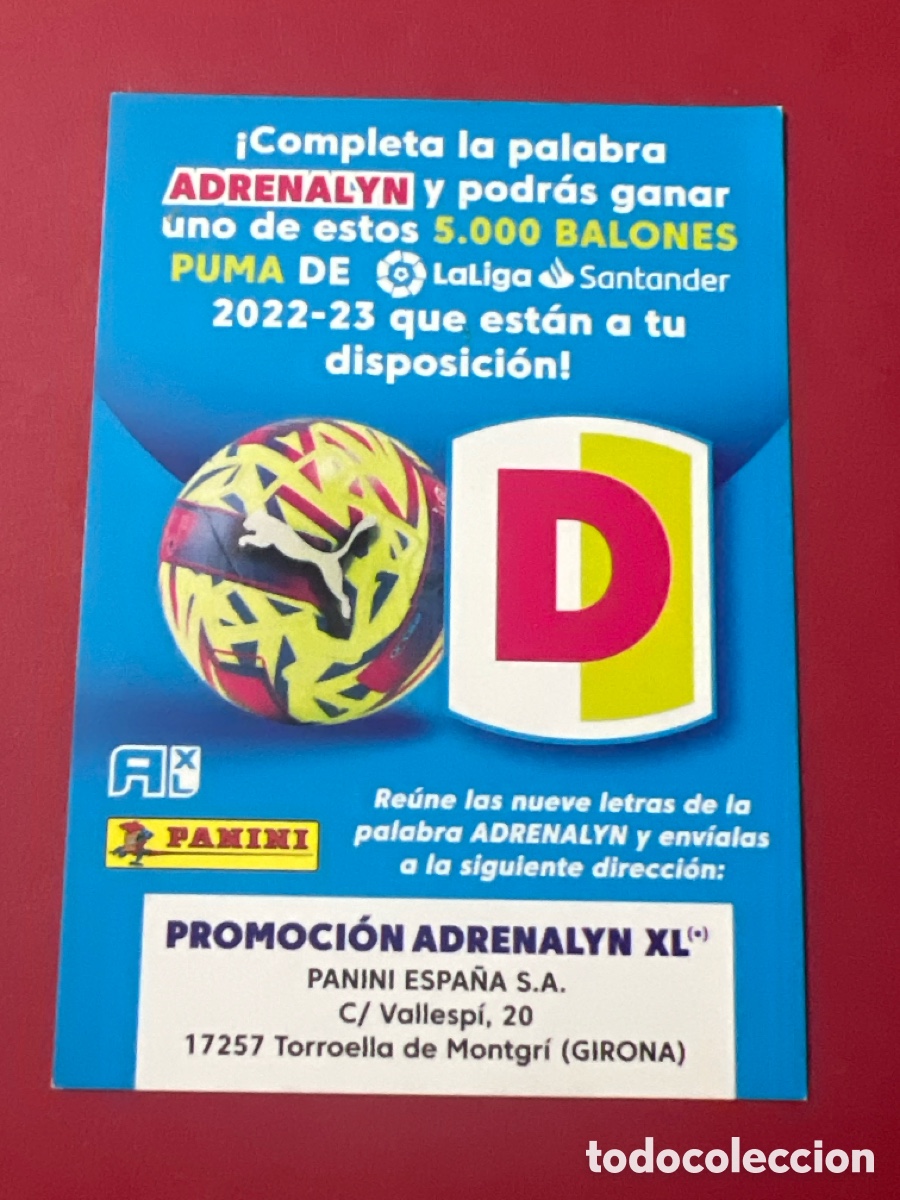 Figurine di Calcio: C7137. Letra D promoci&oacute;n bal&oacute;n Puma, Panini Adrenalyn XL 2022 2023 22 23