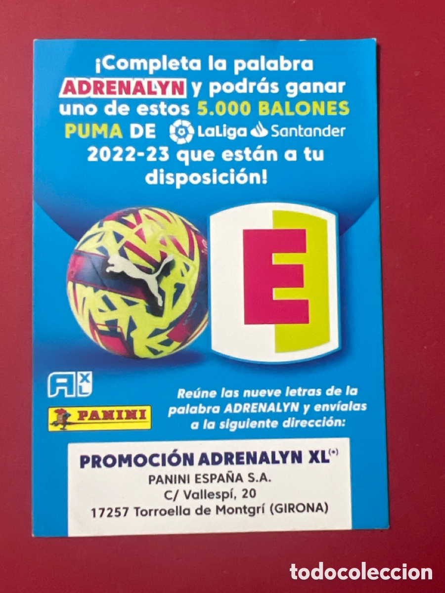 Figurine di Calcio: C7138. Letra E promoci&oacute;n bal&oacute;n Puma, Panini Adrenalyn XL 2022 2023 22 23