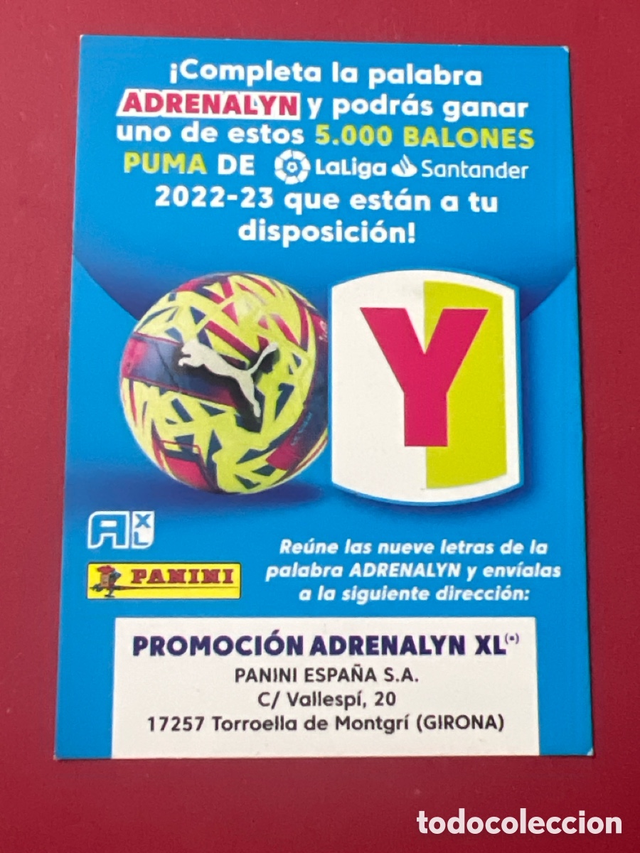 Cromos de F&uacute;tbol: C7162. Letra Y Promocion Adrenalyn 22 - 23 - Panini - 2022 - 2023
